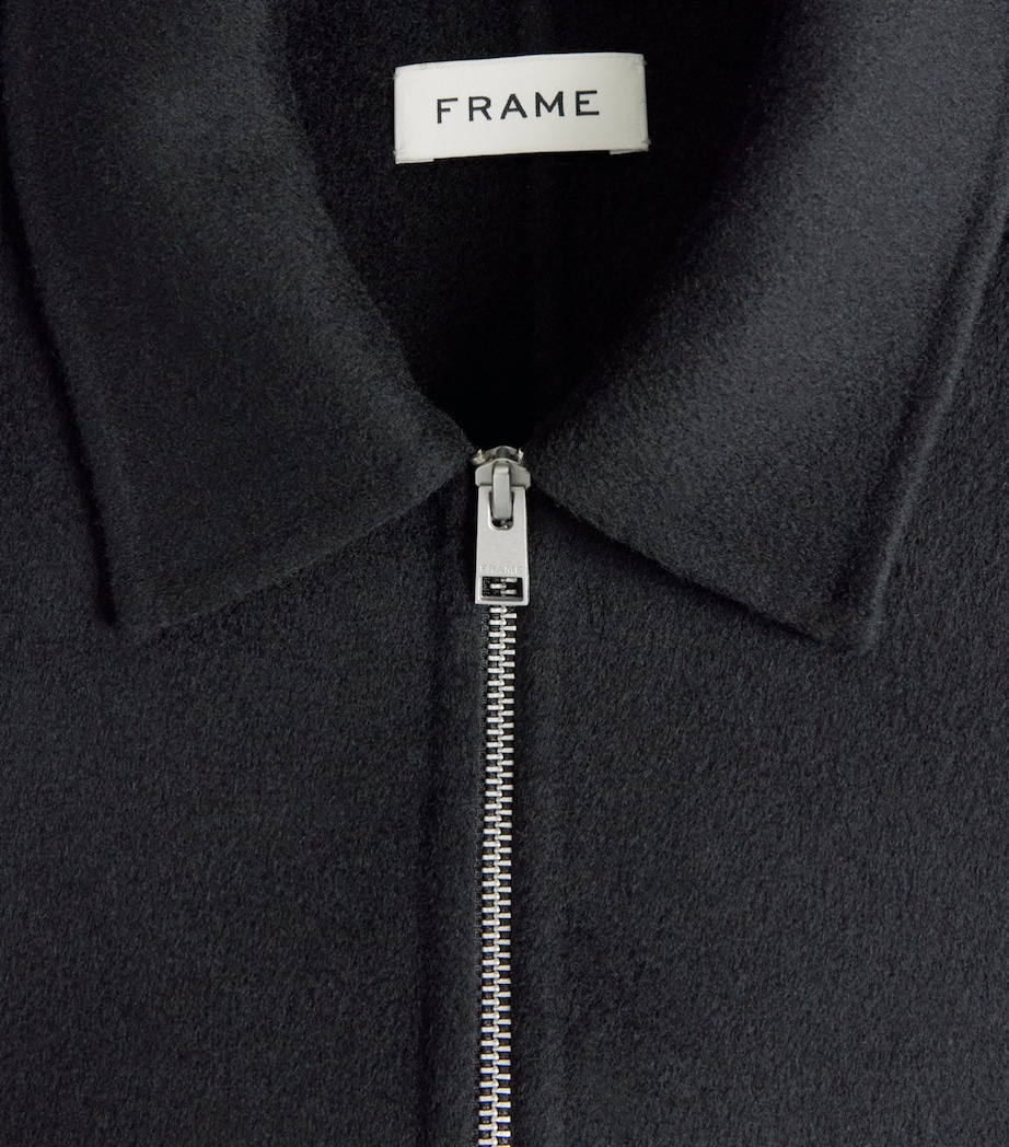 FRAME Mens Double-Face Wool Bomber Jacket Blk Black Image 6