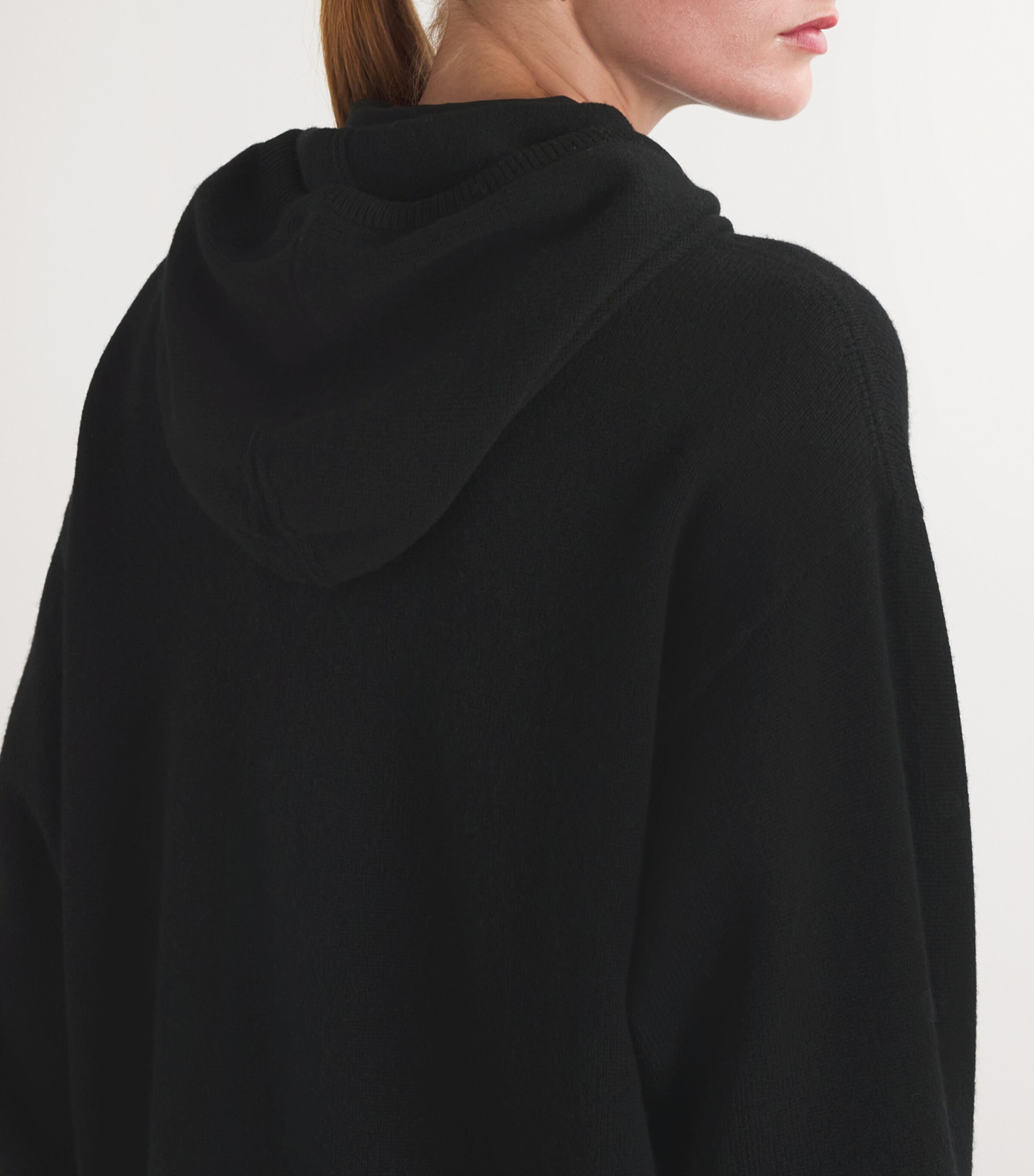 Cashmere Hoodie BLACK Image 6