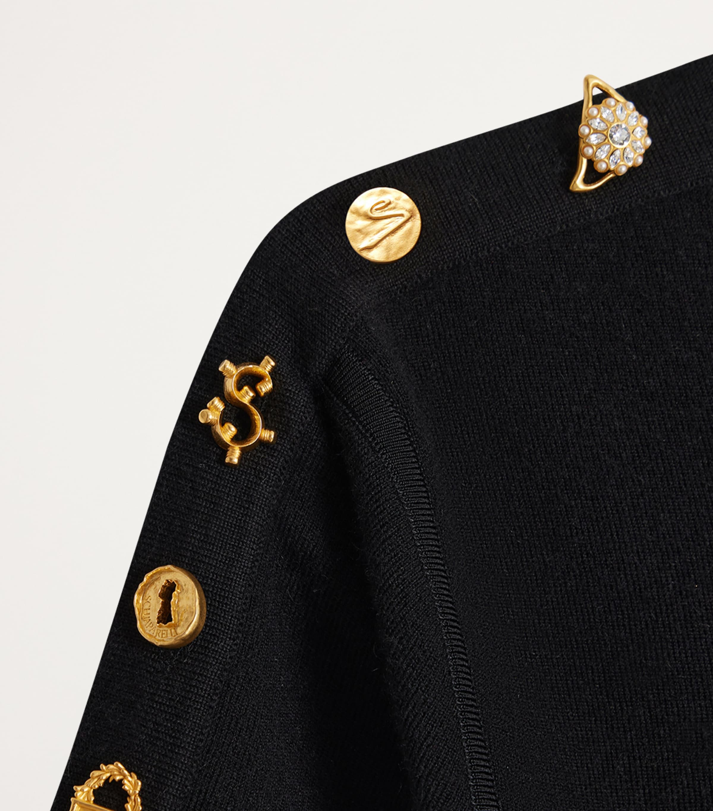 Wool-Blend Bijoux T-Shirt 999BLACK Image 3