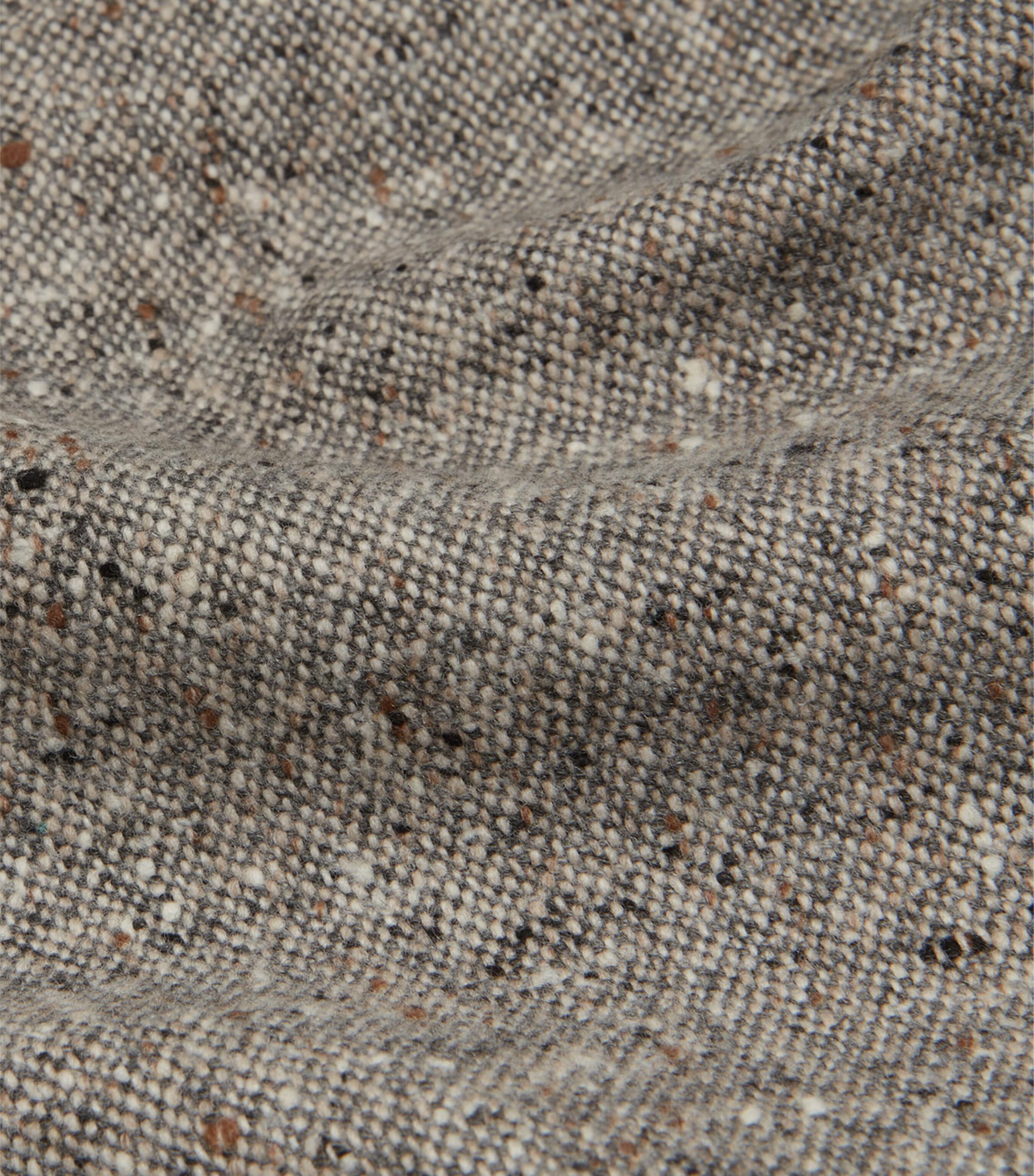 Wool Donegal Tweed Double-Breasted Waistcoat 086OATMEAL GREY Image 6