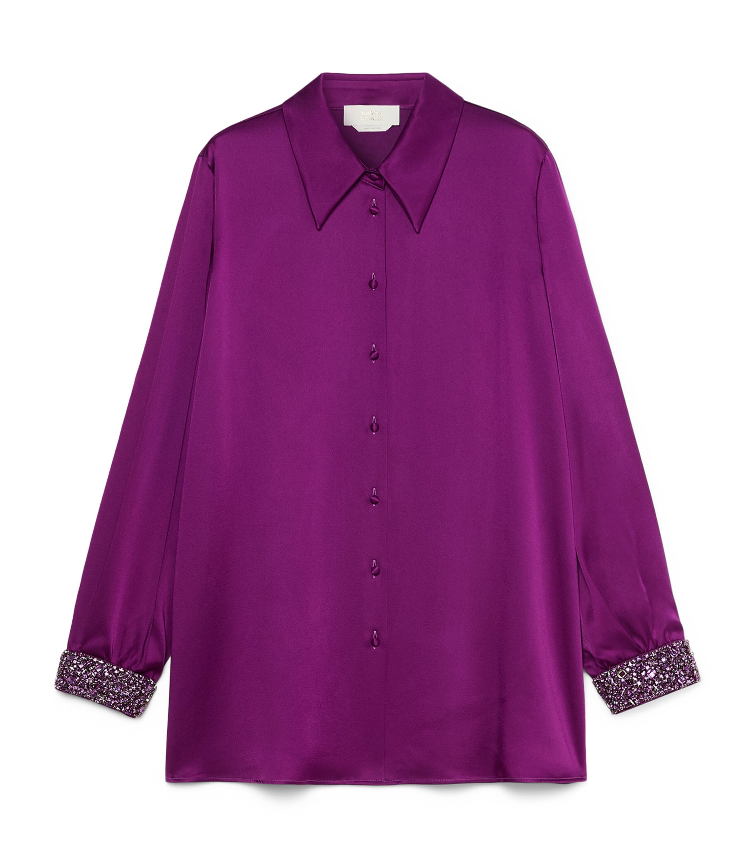 Marina Rinaldi Womens Embellished Shirt Fuxia Viola Image 1