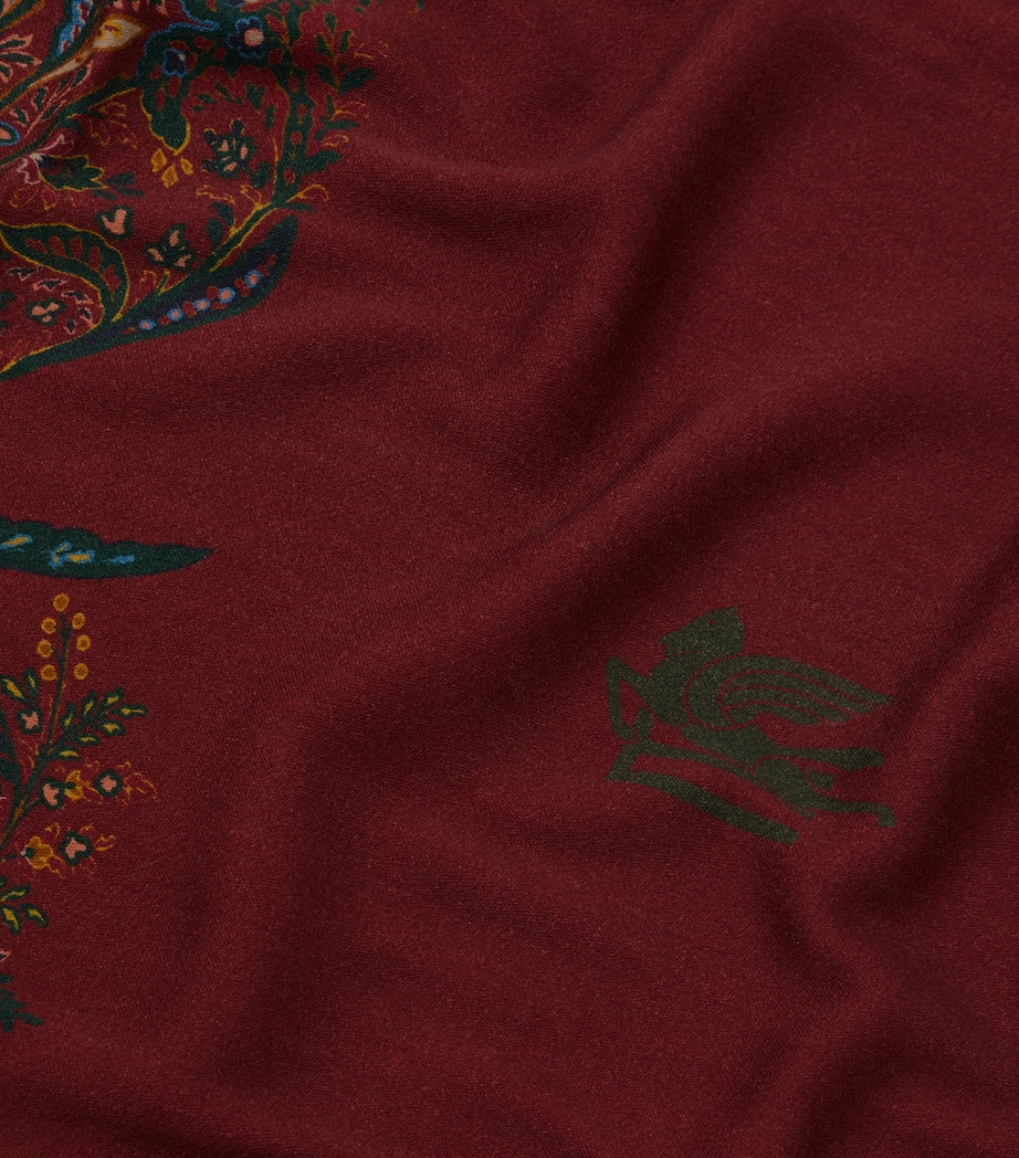 Wool Clergy Throw (140cm x 180cm) PRINT ON RED BASE Image 2