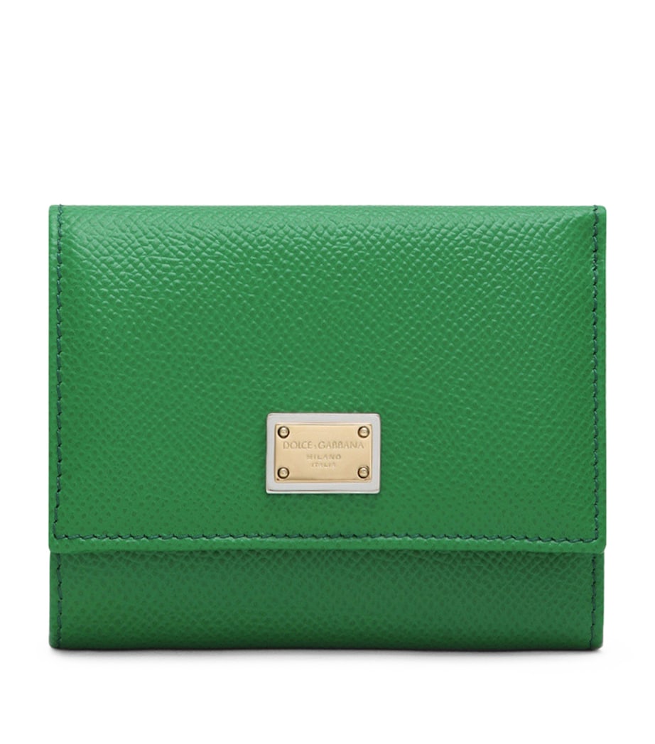 Leather Dauphine Flap Wallet 87192-GREEN Image 1
