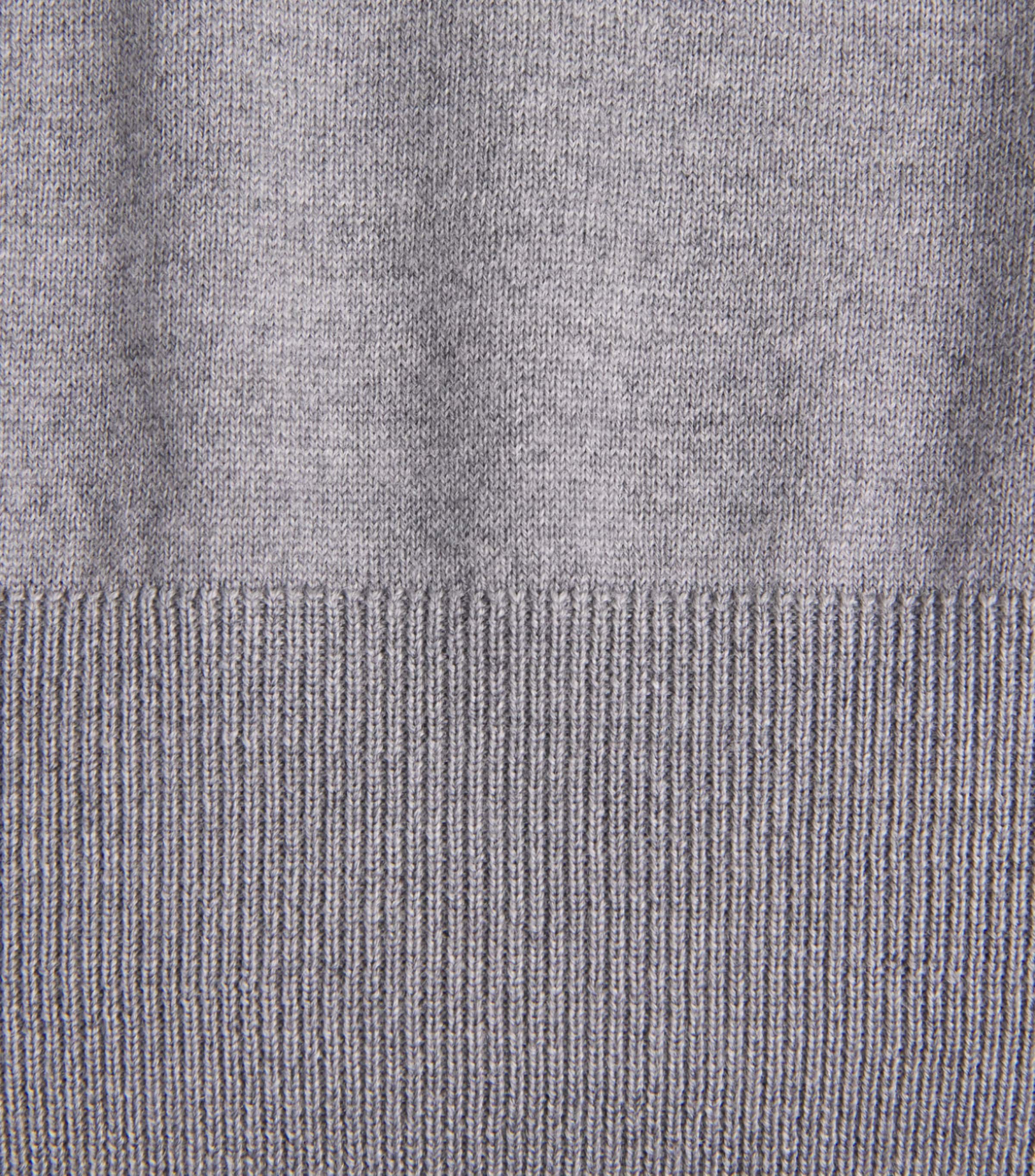 Lardini Mens Virgin Wool Knitted T-Shirt Grey Image 6