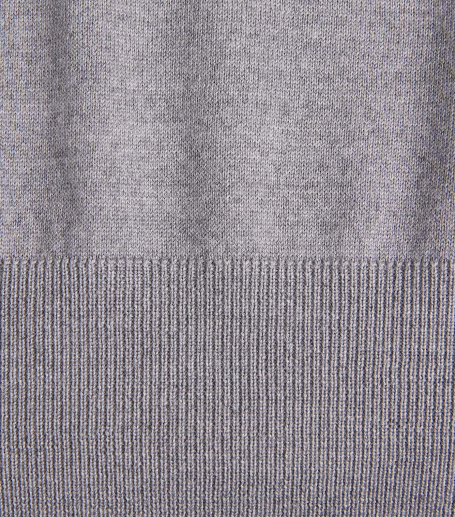 Lardini Mens Virgin Wool Knitted T-Shirt Grey Image 6