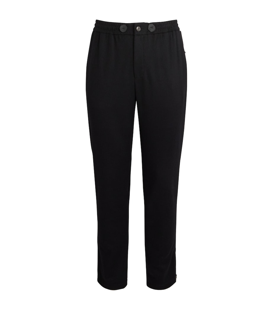 Alan Scott Mens Cashmere-Blend Sweatpants Black Image 1