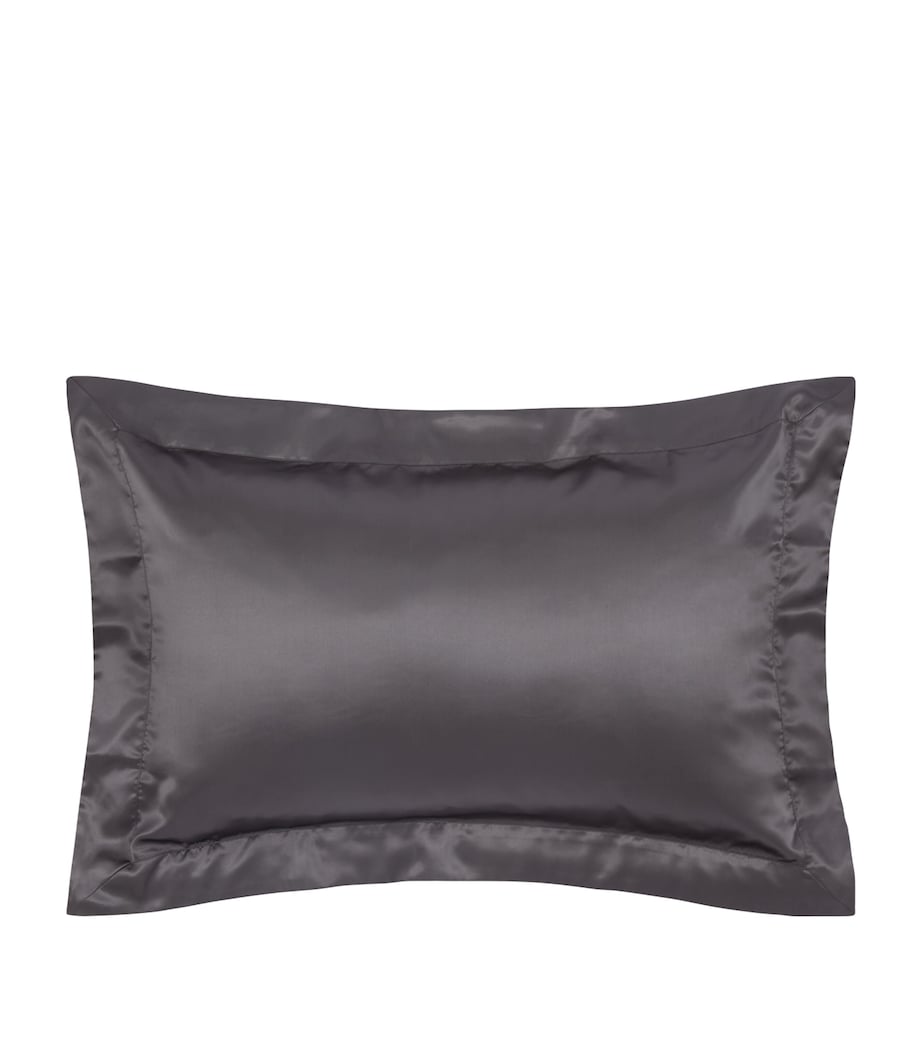 Silk King Pillowcase (50cm x 90cm) CHARCOAL Image 1