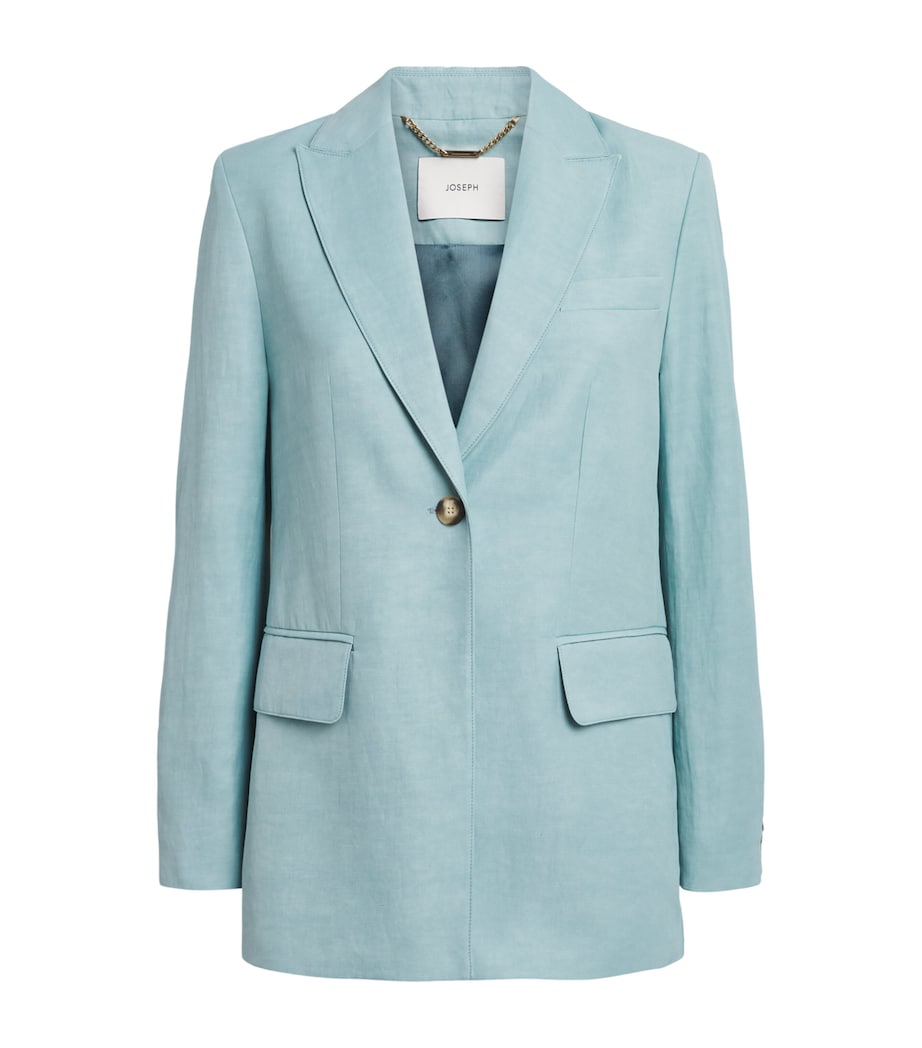 Joseph Womens Single-Button Rochd Blazer Chambray Image 1
