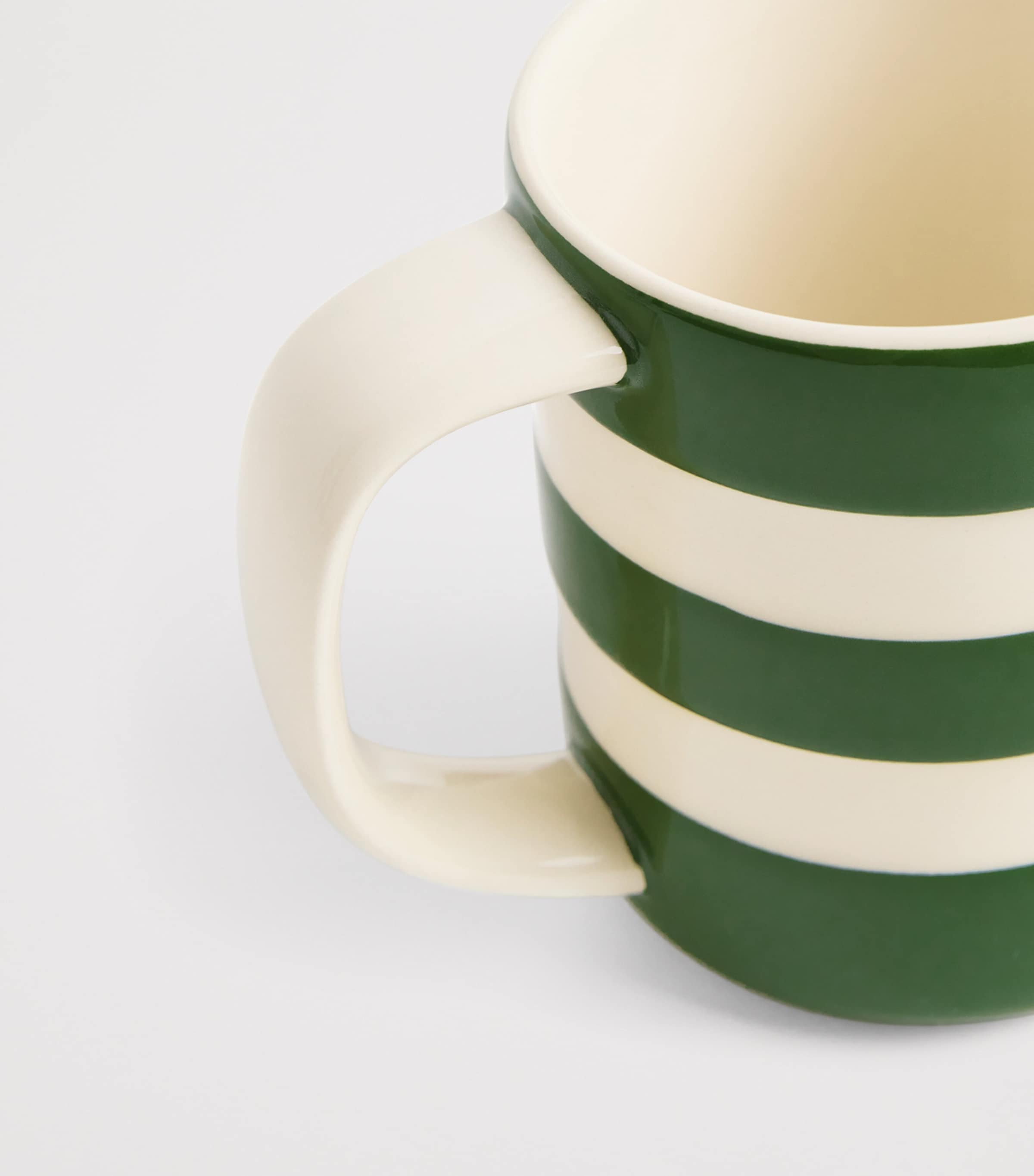 Harrods Cornish Stripe Mug Green Image 2