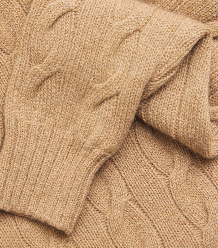Cashmere Cable-Knit Sweater CAMEL MELANGE Image 5