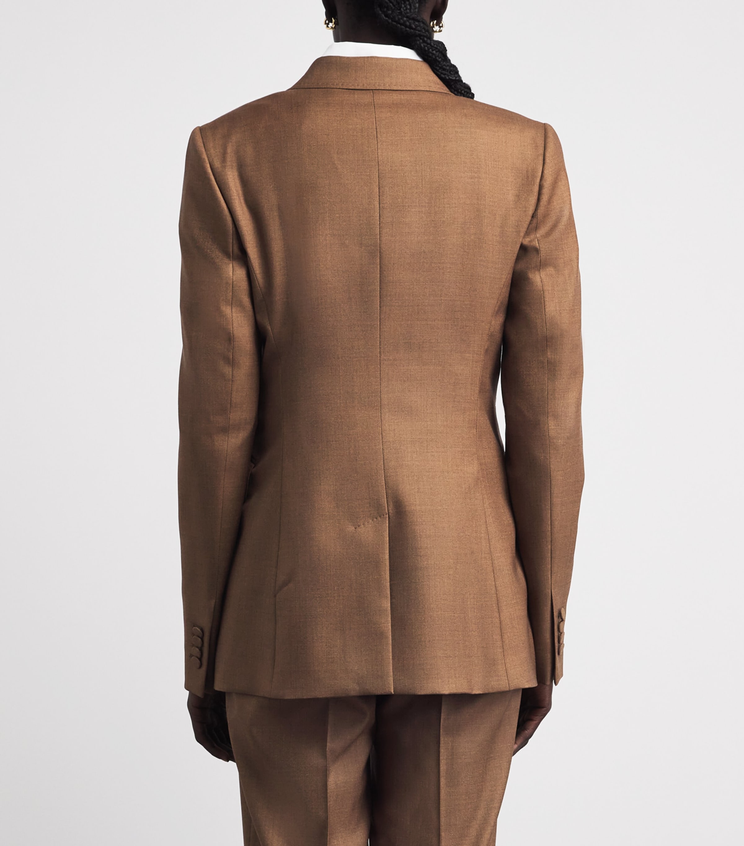 Gabriela Hearst Womens Virgin Wool Angela Blazer Cht Chestnut Image 5
