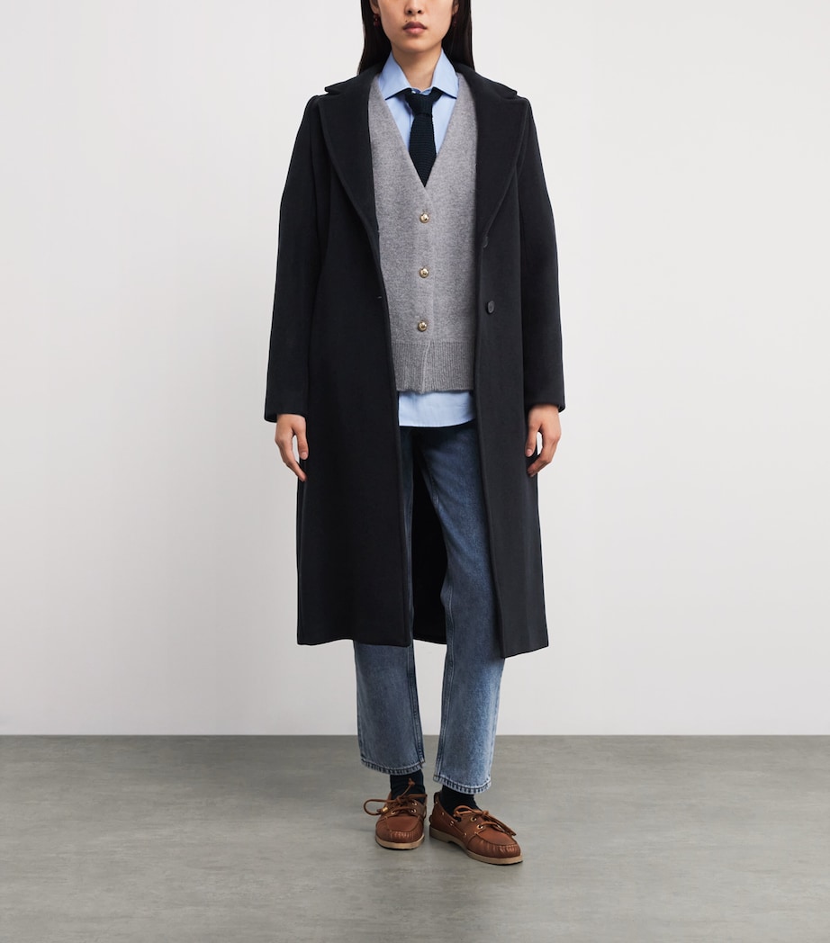 Wool-Blend Trench Coat NAVY Image 2