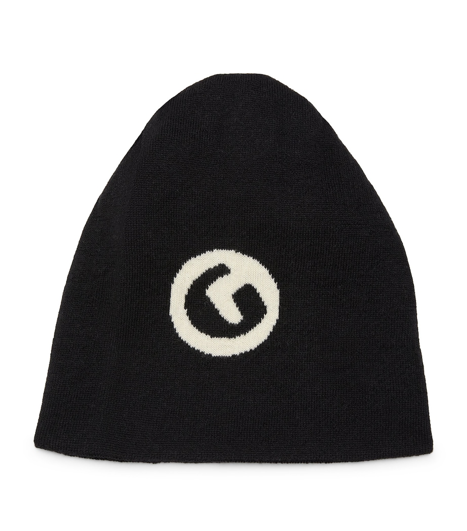 Merino Wool G-Ball Beanie BLACK Image 1