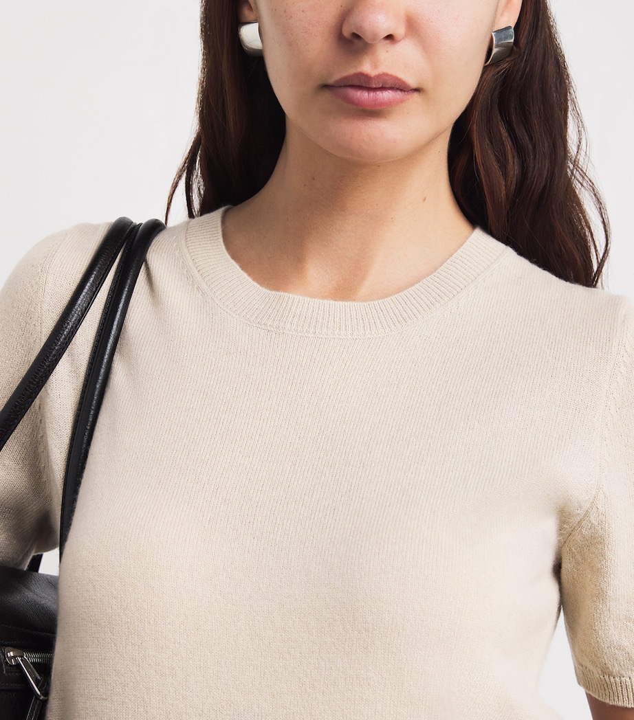 Herskind Womens Cashmere Thora T-Shirt Crème Image 3