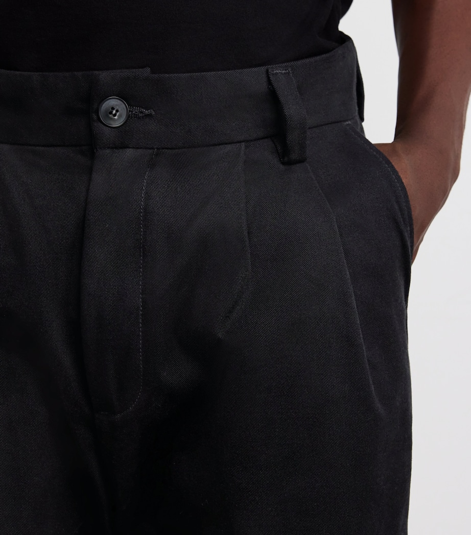 Pleat-Detail Wide-Leg Trousers A669-1879-BLK Image 6