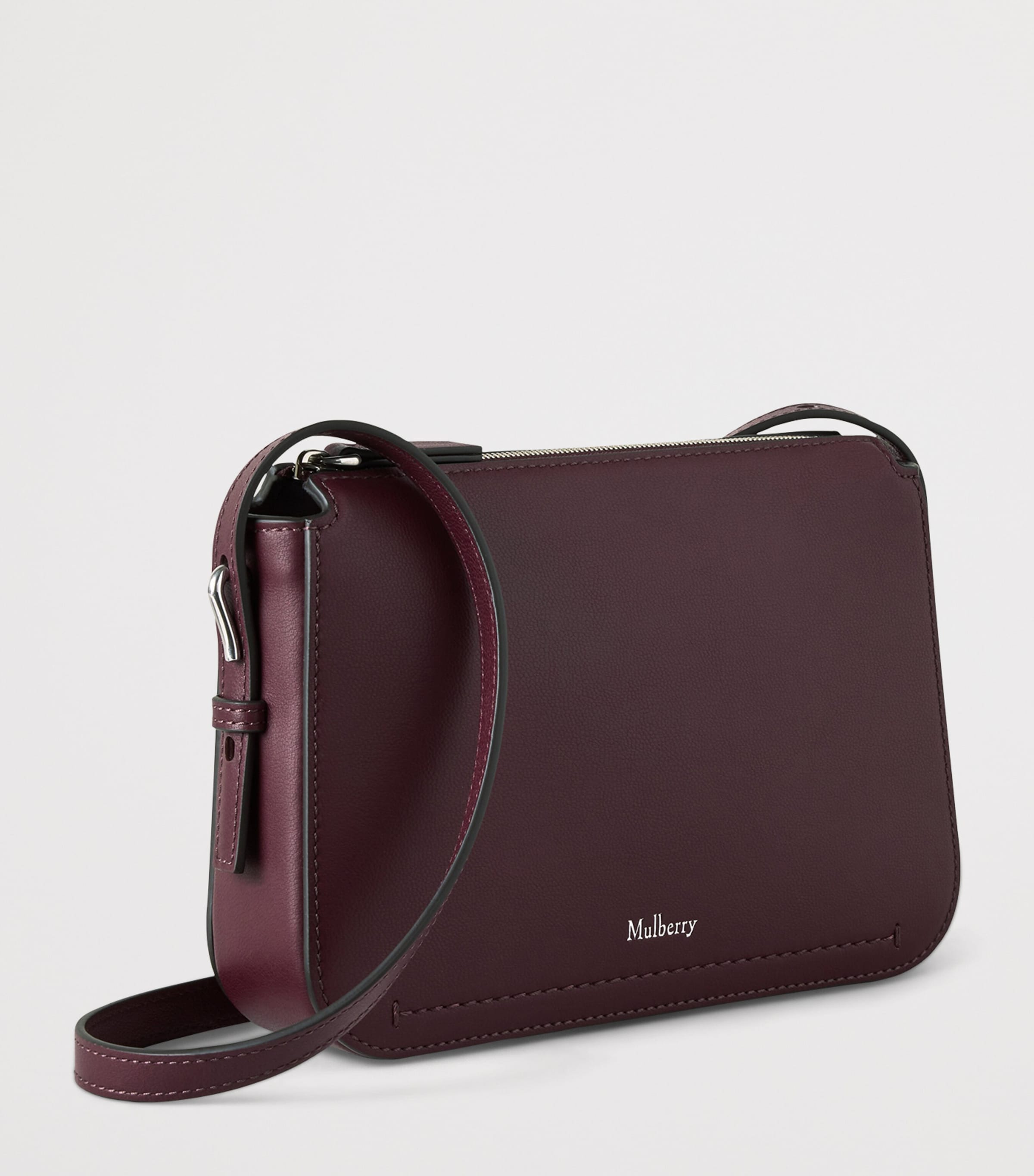Leather Clovelly Pouch BLACK CHERRY Image 2