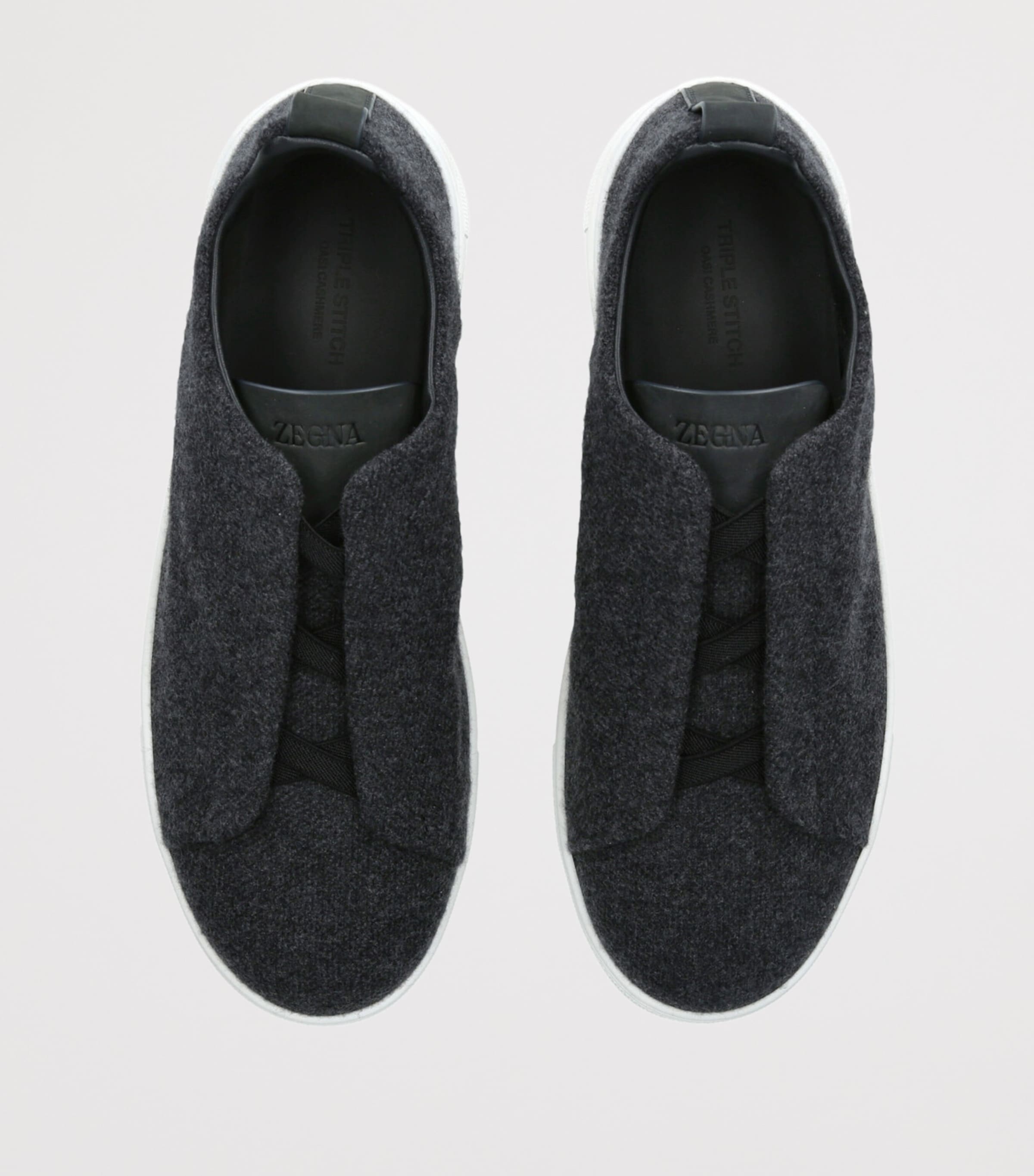 Oasi Cashmere Triple Stitch Sneakers GREY/DARK Image 4