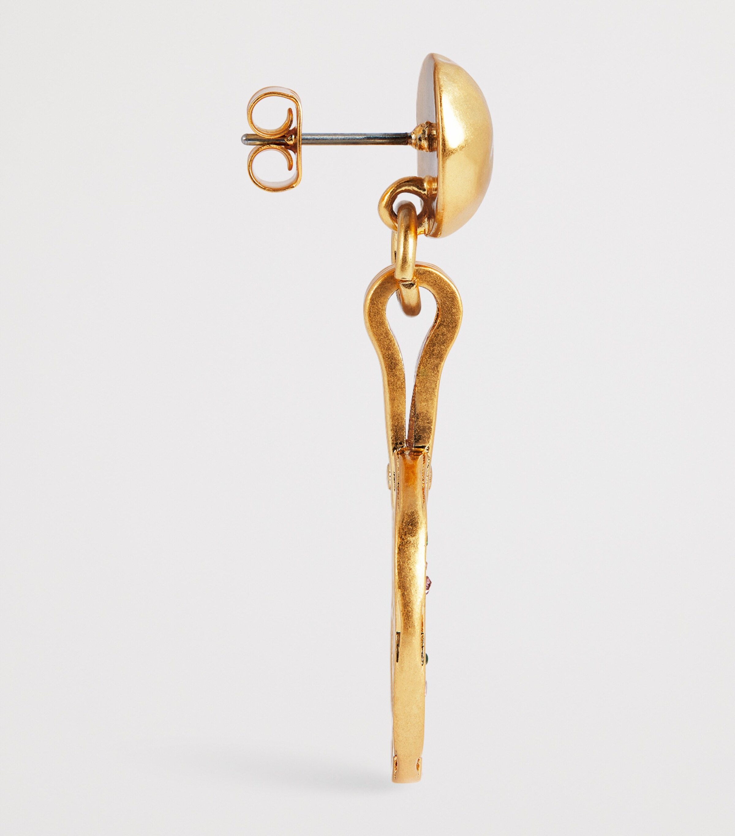 Rixo Gold-Plated Anouk Drop Earrings Gold Image 4