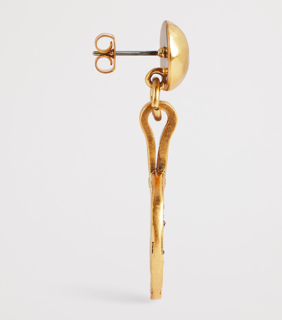 Rixo Gold-Plated Anouk Drop Earrings Gold Image 4