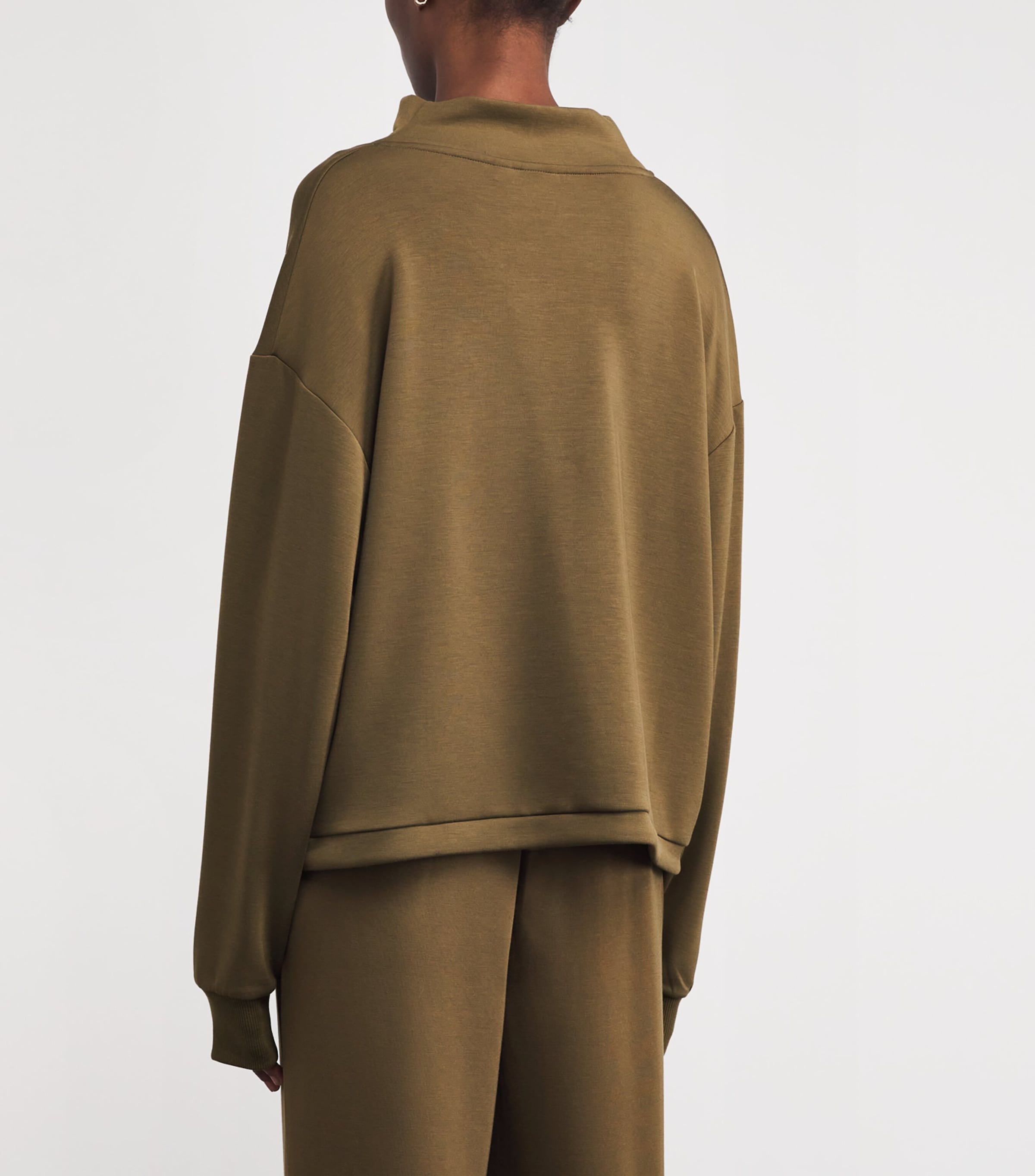 Cowl-Neck Betsy Sweatshirt MILITARY OLIVE Image 4