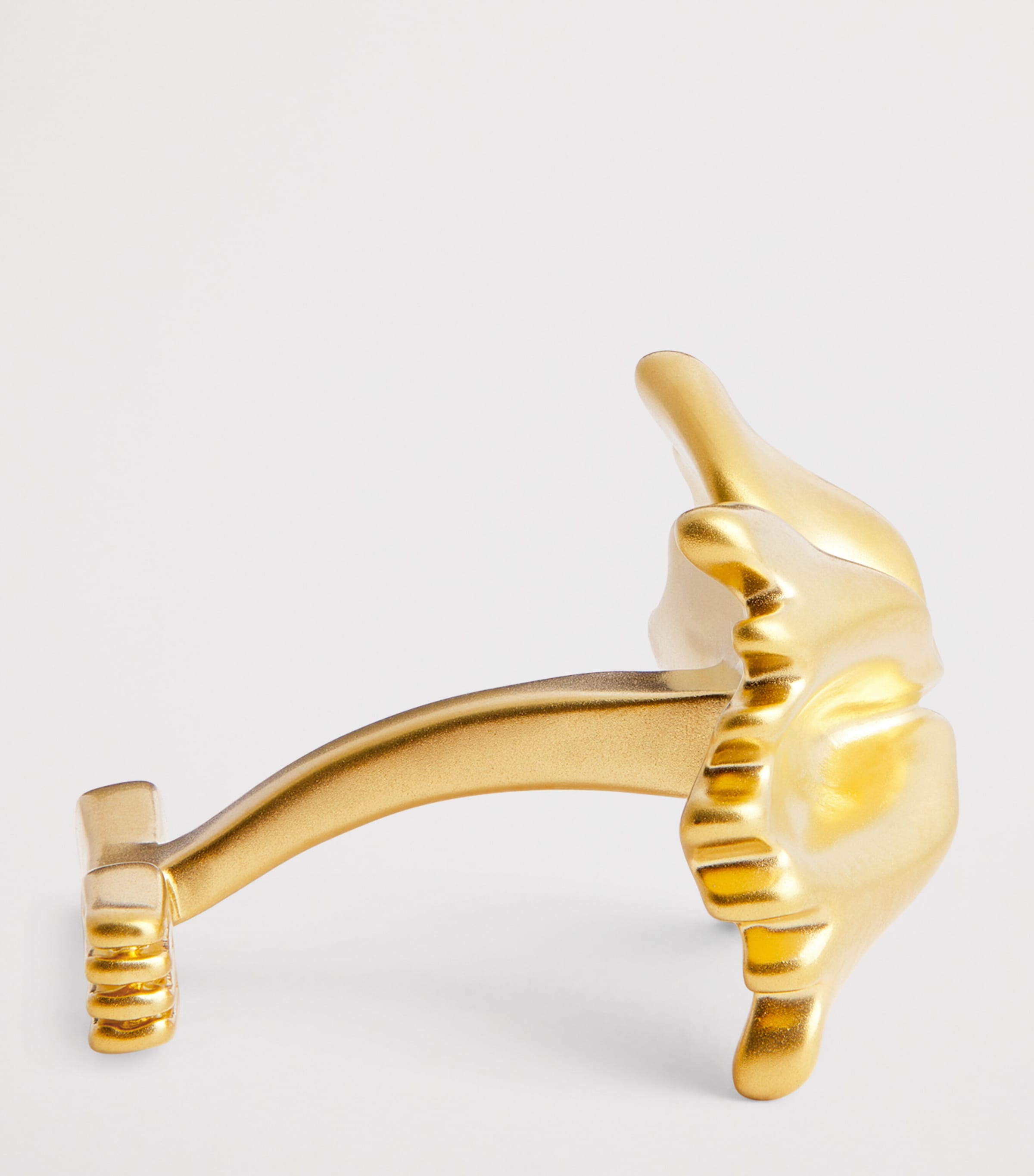 Babette Wasserman Gold-Plated Farfalle Cufflinks Yellow Gold Image 4