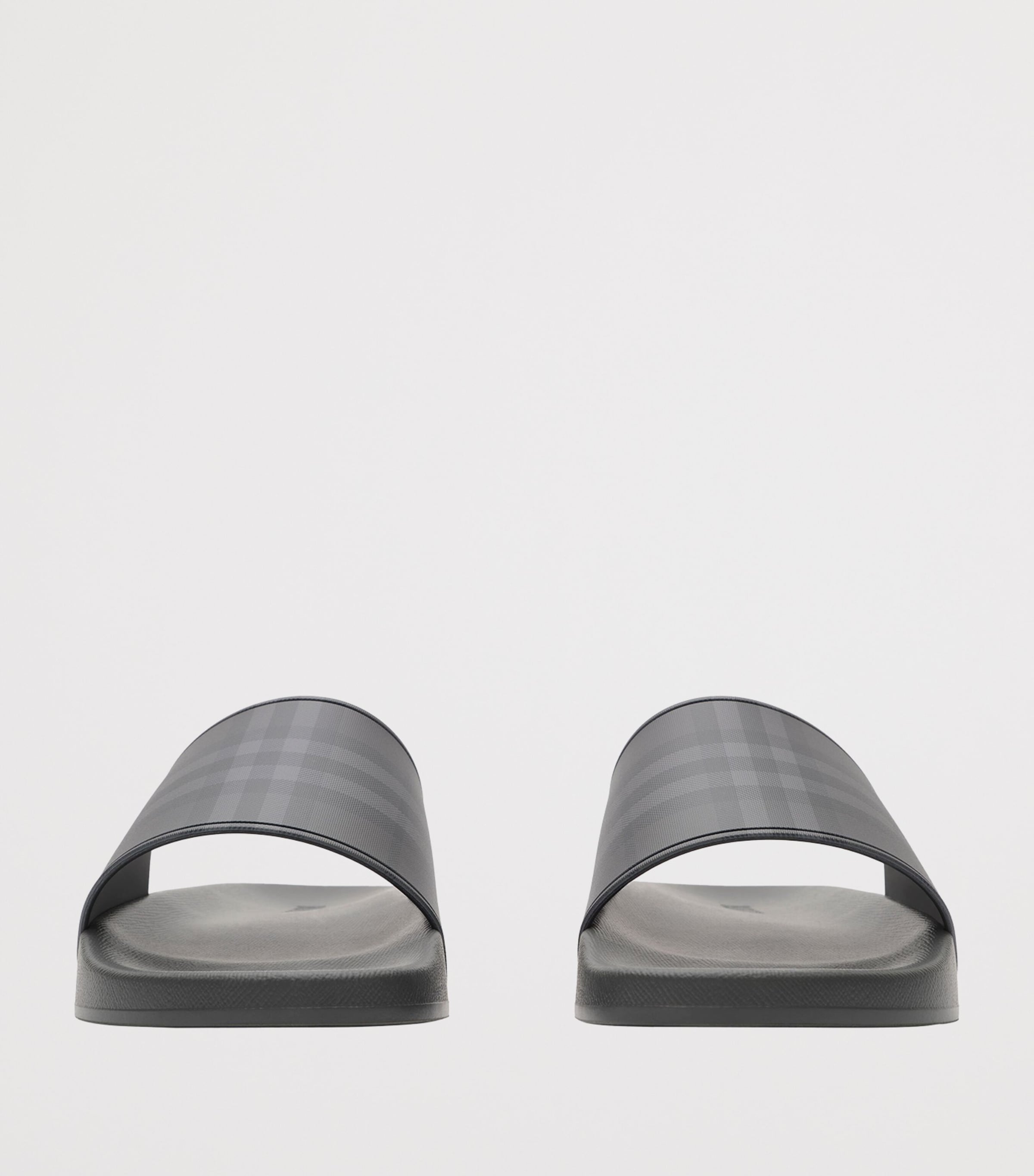 Burberry Check Slides Iron Grey Ip Check Image 2