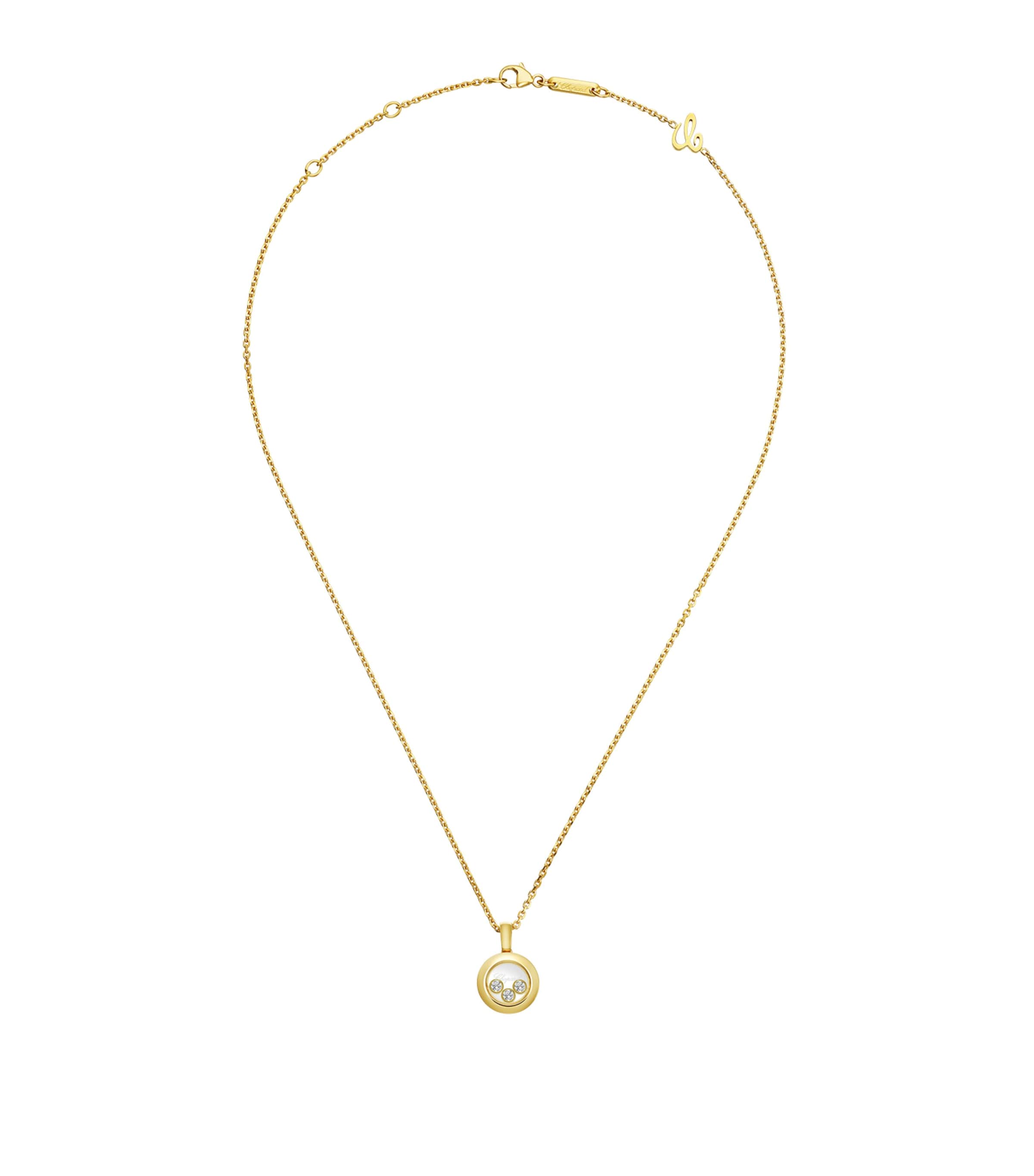 Yellow Gold and Diamond Happy Diamonds Icons Pendant Necklace 18K YELLOW GOLD Image 4