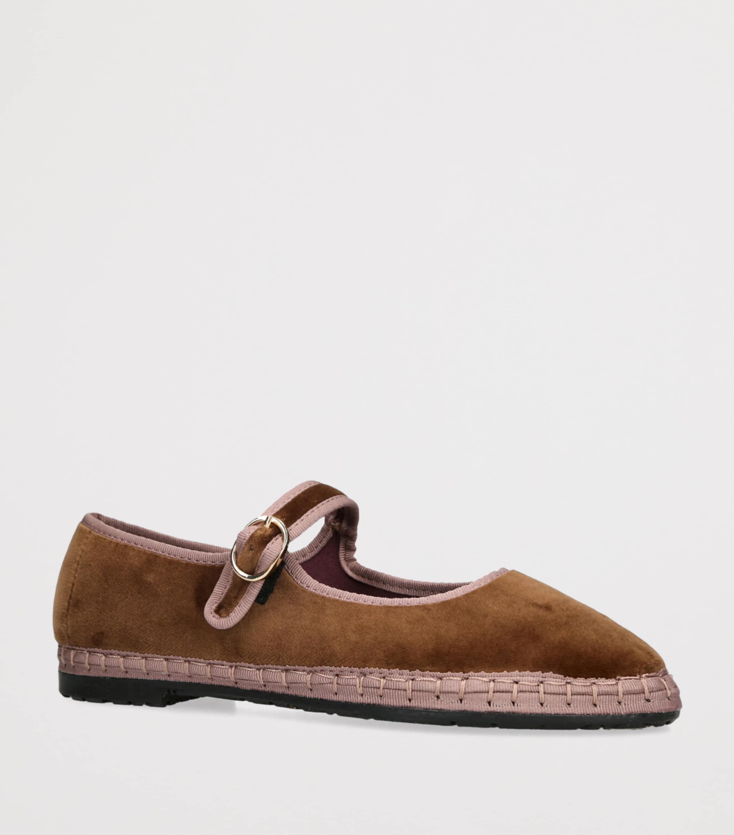 Flabelus Velvet Balthasar Mary Janes Brown/oth Image 3