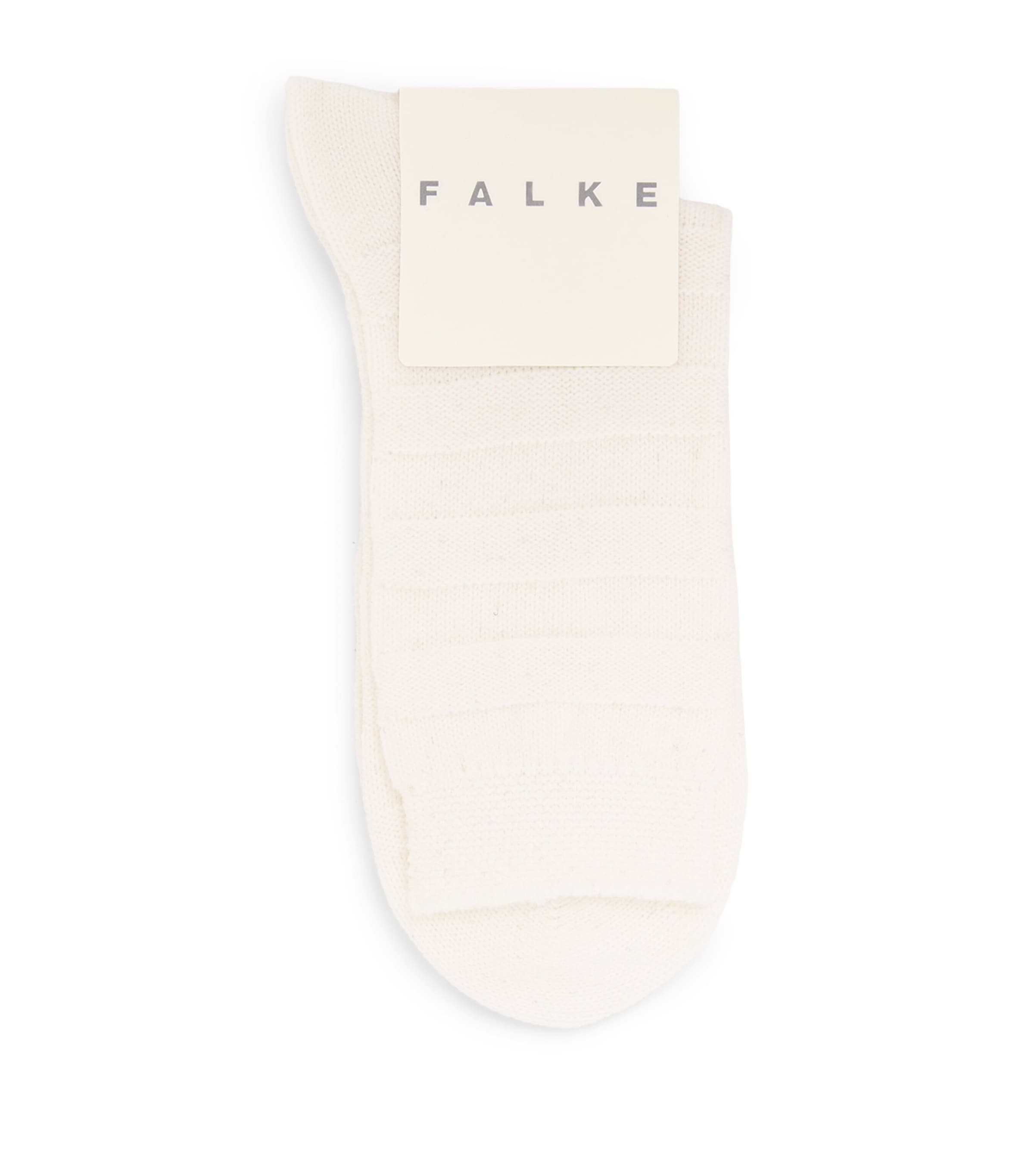 Falke Womens Wool-Blend Sparkle Stripes Socks Off White Image 1