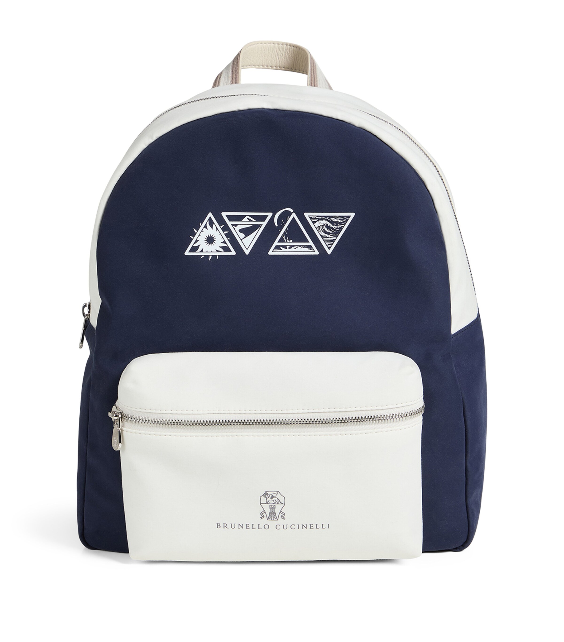 Brunello Cucinelli Kids Blue Technical Nylon Backpack | Harrods US