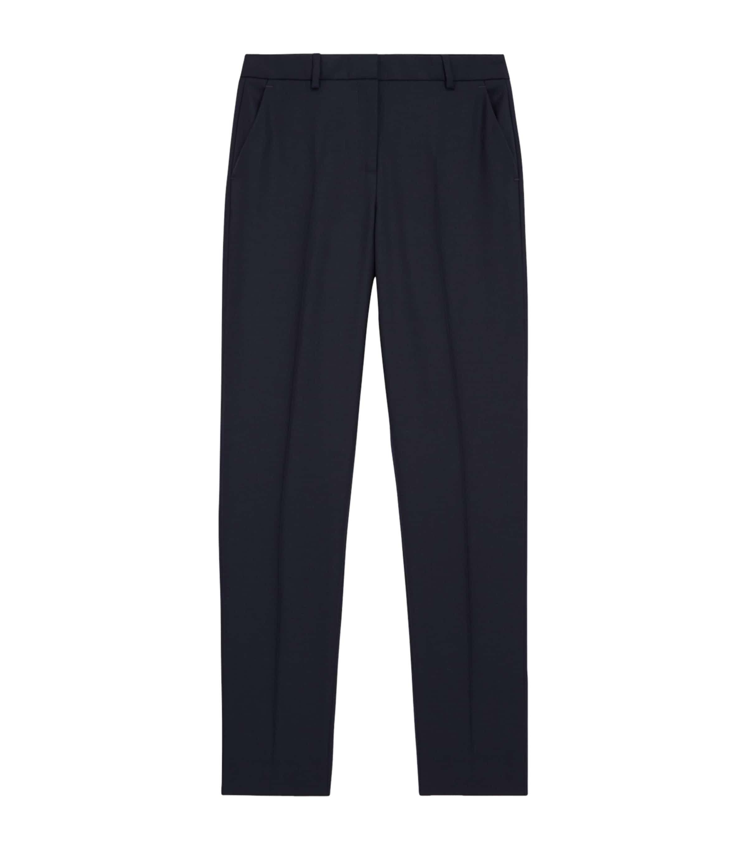 The Kooples Wool Tailored Trousers In Navy