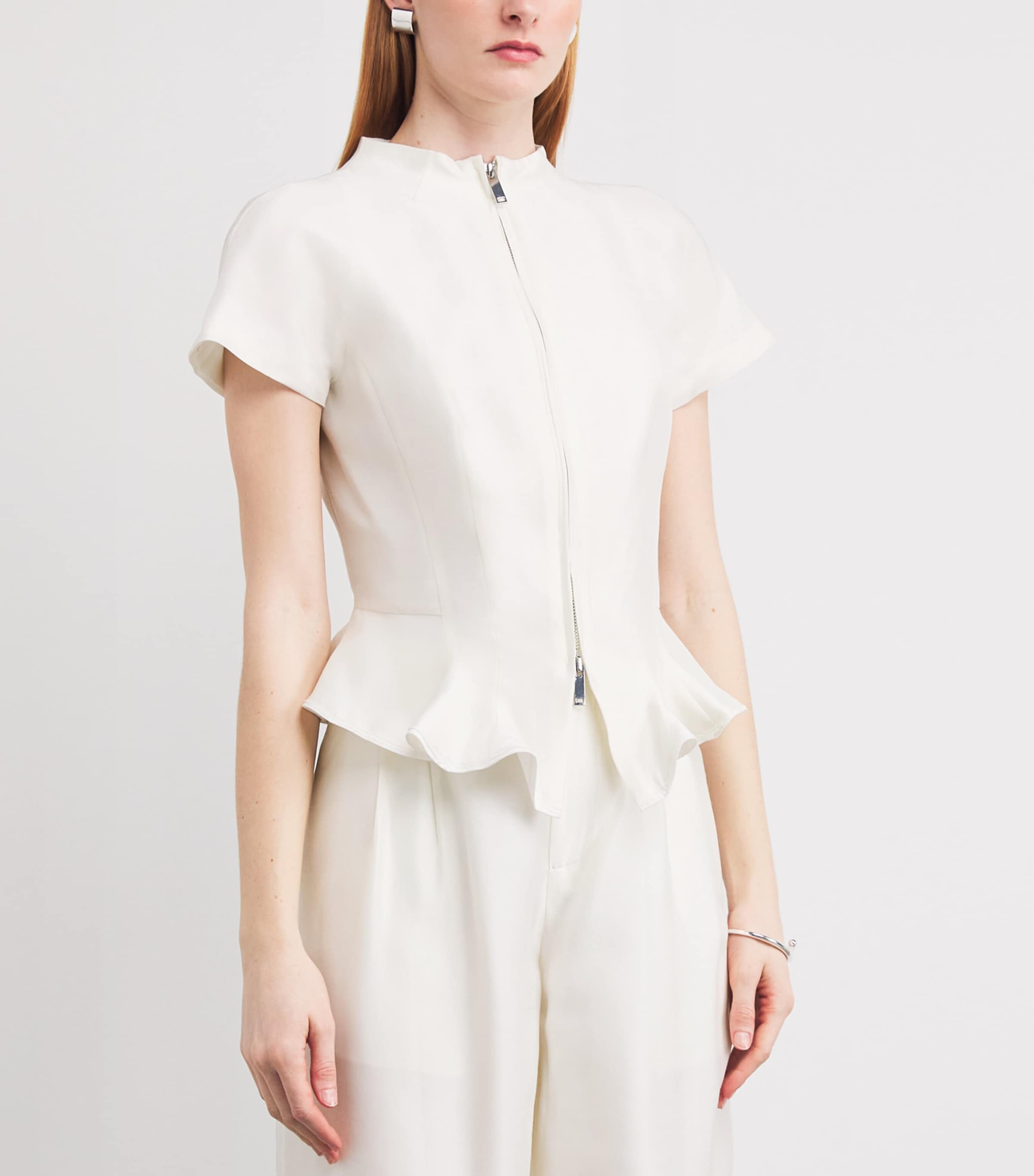Maelle Short-Sleeve Blouse IVORY Image 3