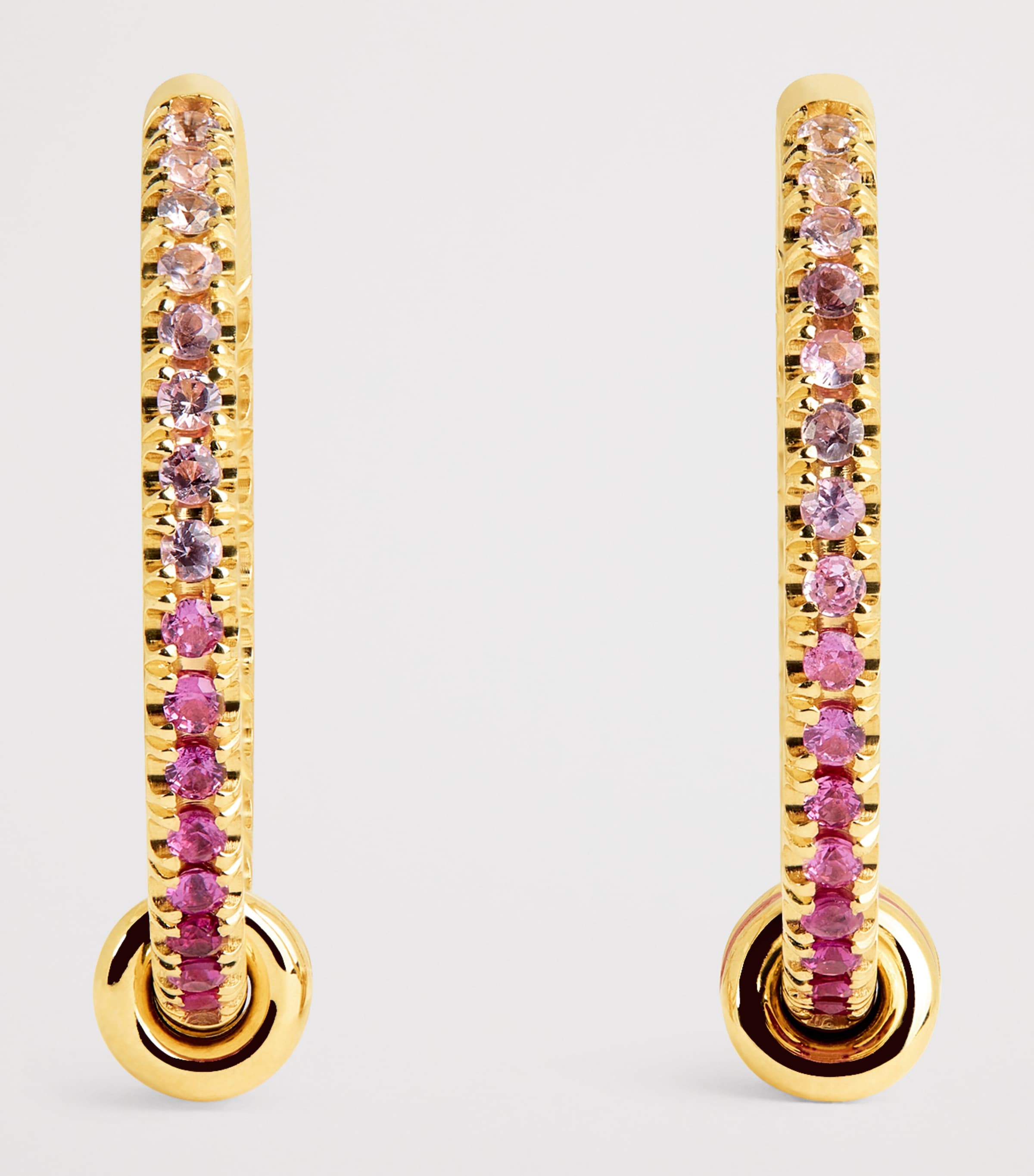 Mixed Gold and Sapphire Argo Demi Hoop Earrings MIXED GOLD Image 3