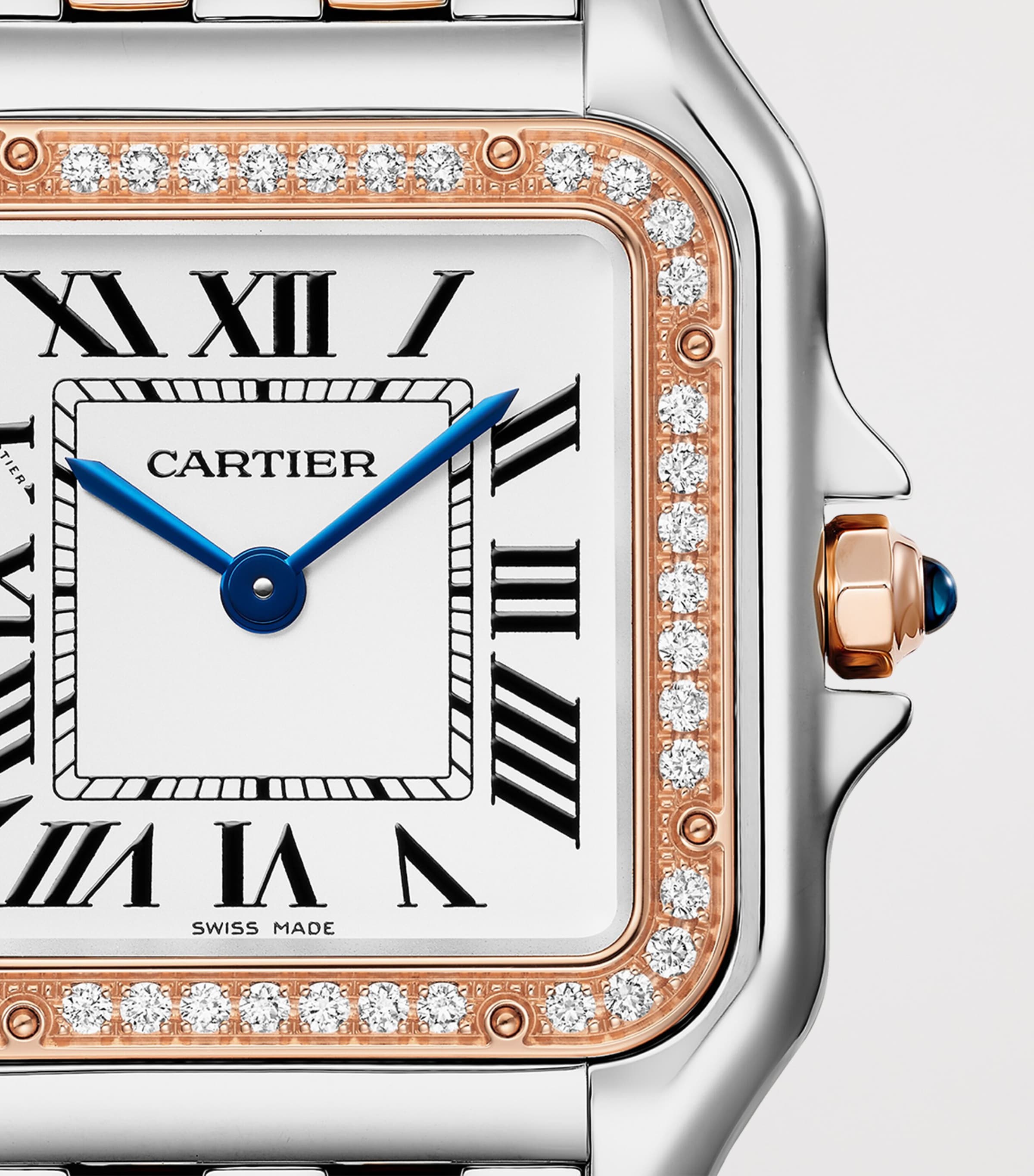 Medium Rose Gold and Diamond Panthère de Cartier Watch 27mm SILVER Image 7