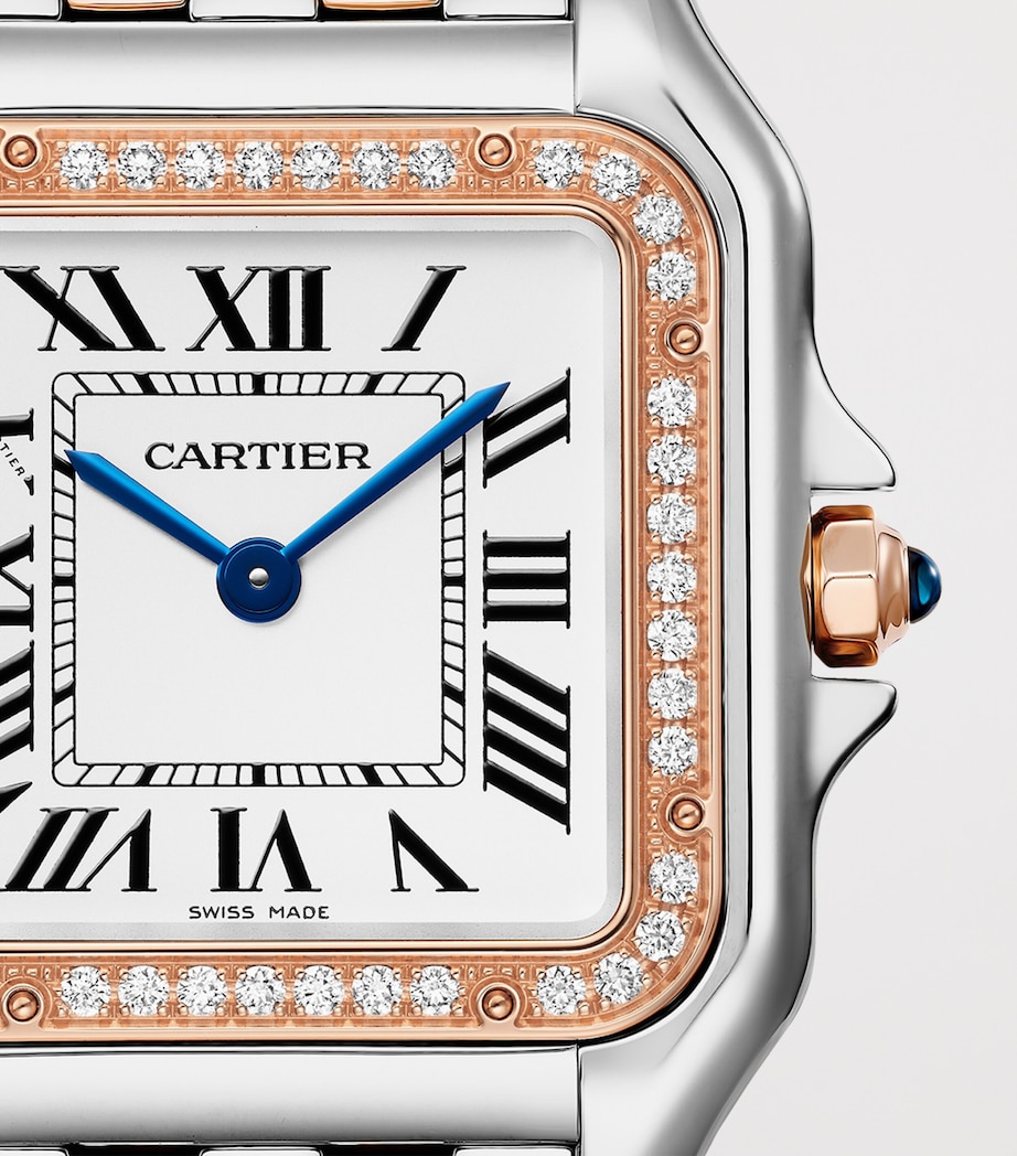 Medium Rose Gold and Diamond Panthère de Cartier Watch 27mm SILVER Image 7