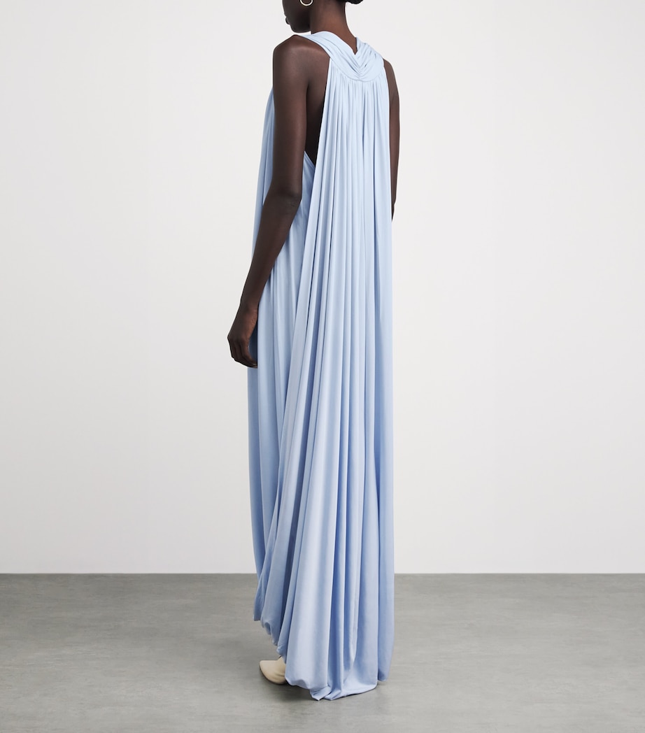 ESSE Studios Womens Cowl-Neck Solina Maxi Dress Sky Image 4