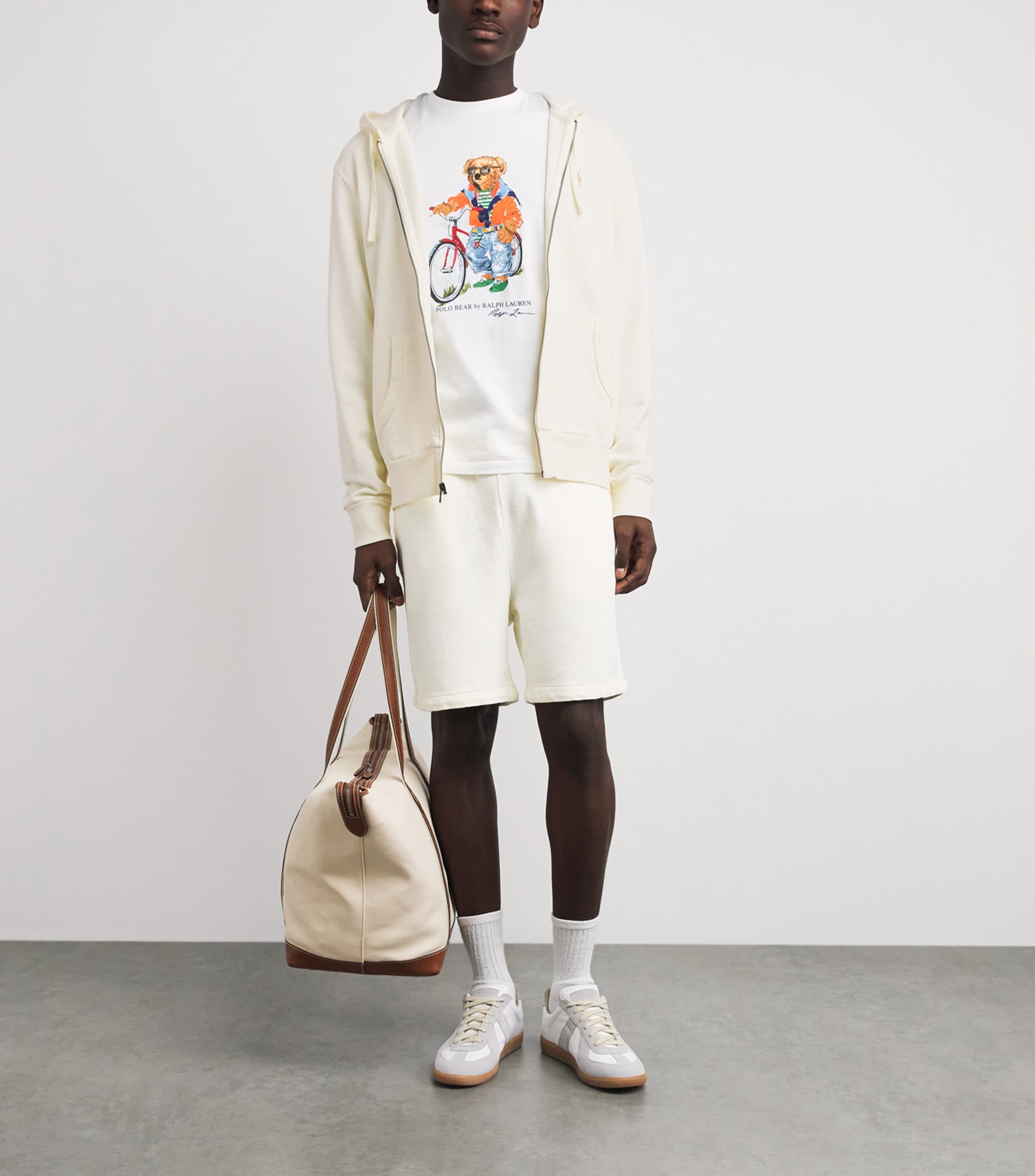 Polo Ralph Lauren Mens Cotton Loopback Fleece Zip-Up Hoodie Clubhouse Cream Image 2