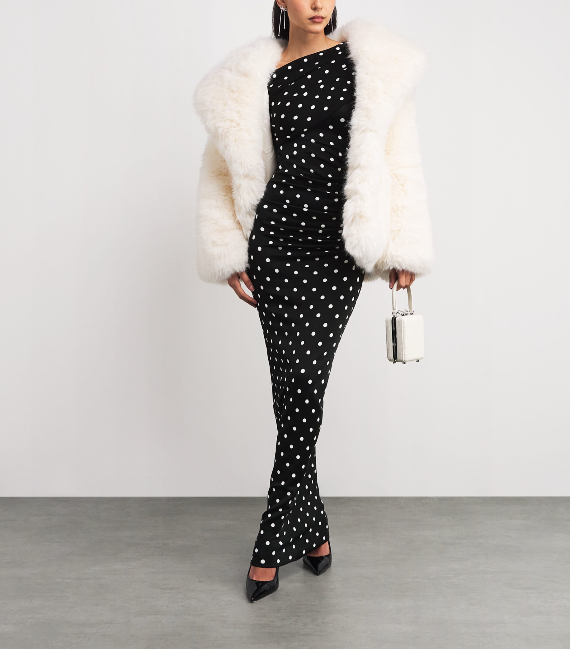Polka Dot Maxi Dress BLACK / WHITE Image 2