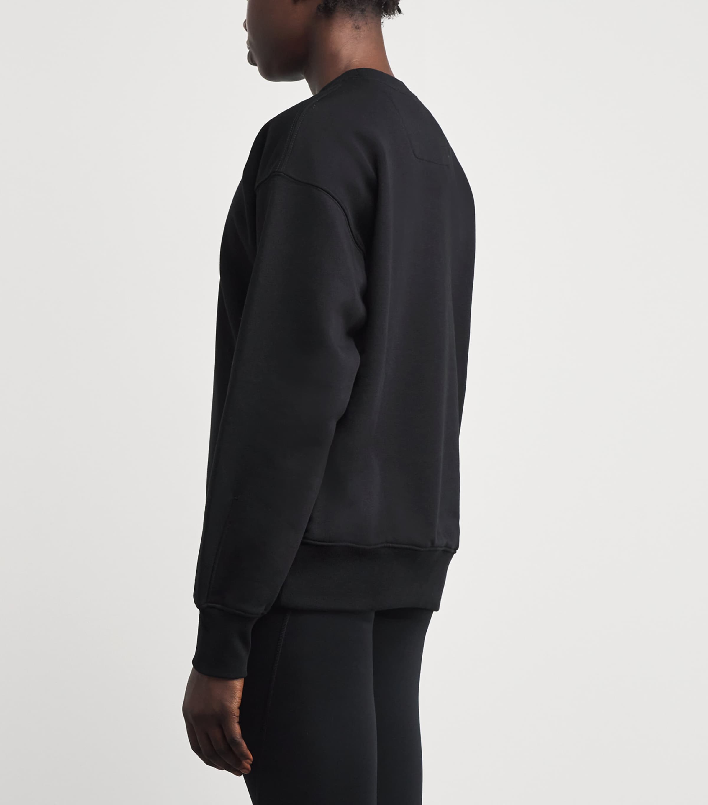 Cotton-Blend Club Crew Sweatshirt BLACK Image 4