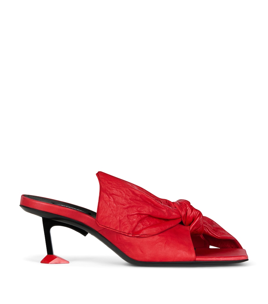 Givenchy Leather Boudoir Bow Mules 65 Vermillon Image 1