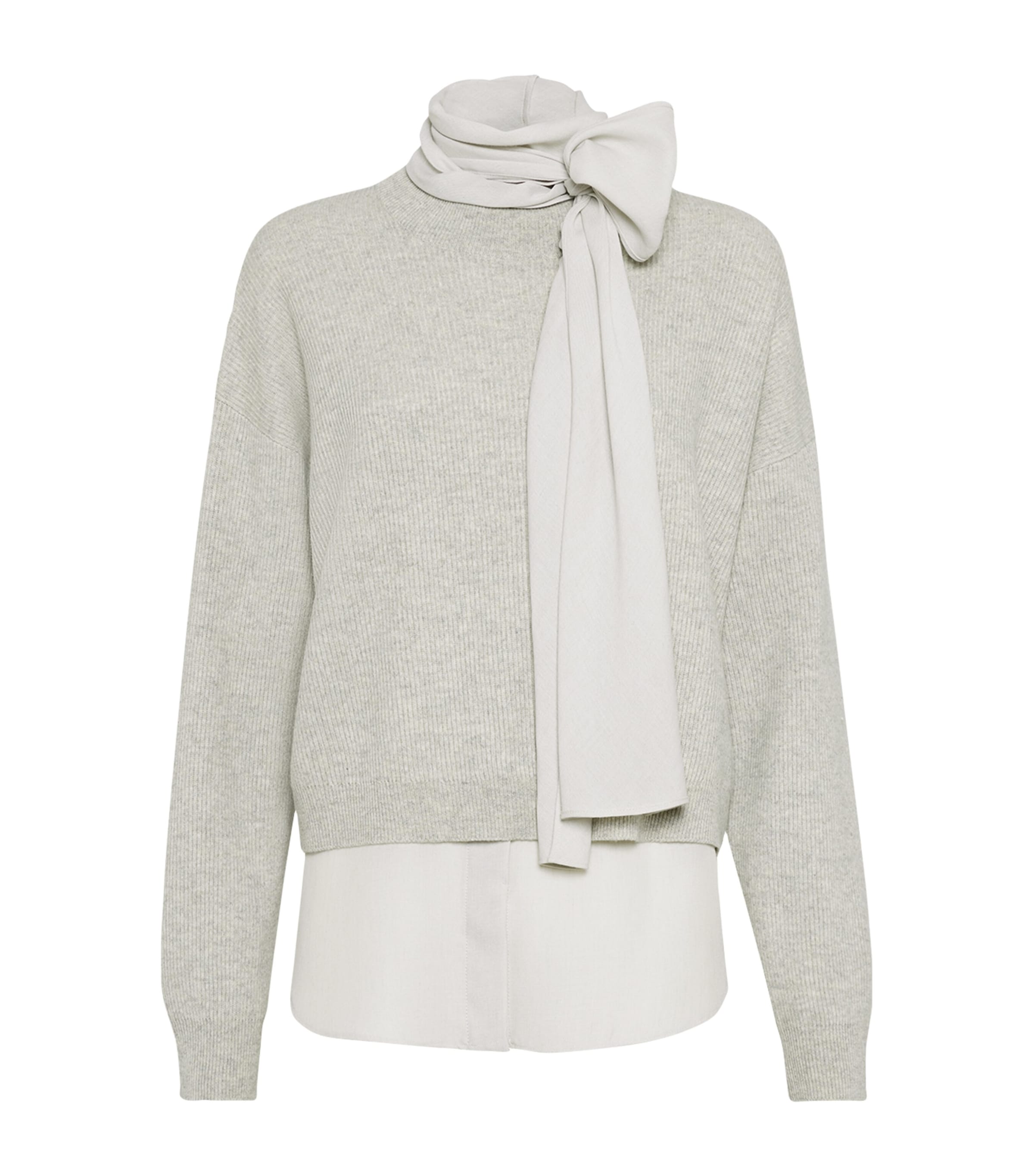 Cashmere Sweater and Pussybow Blouse C8920 Image 1