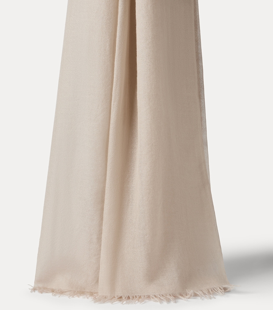 Brunello Cucinelli Cashmere-Silk Fringed Scarf Image 2