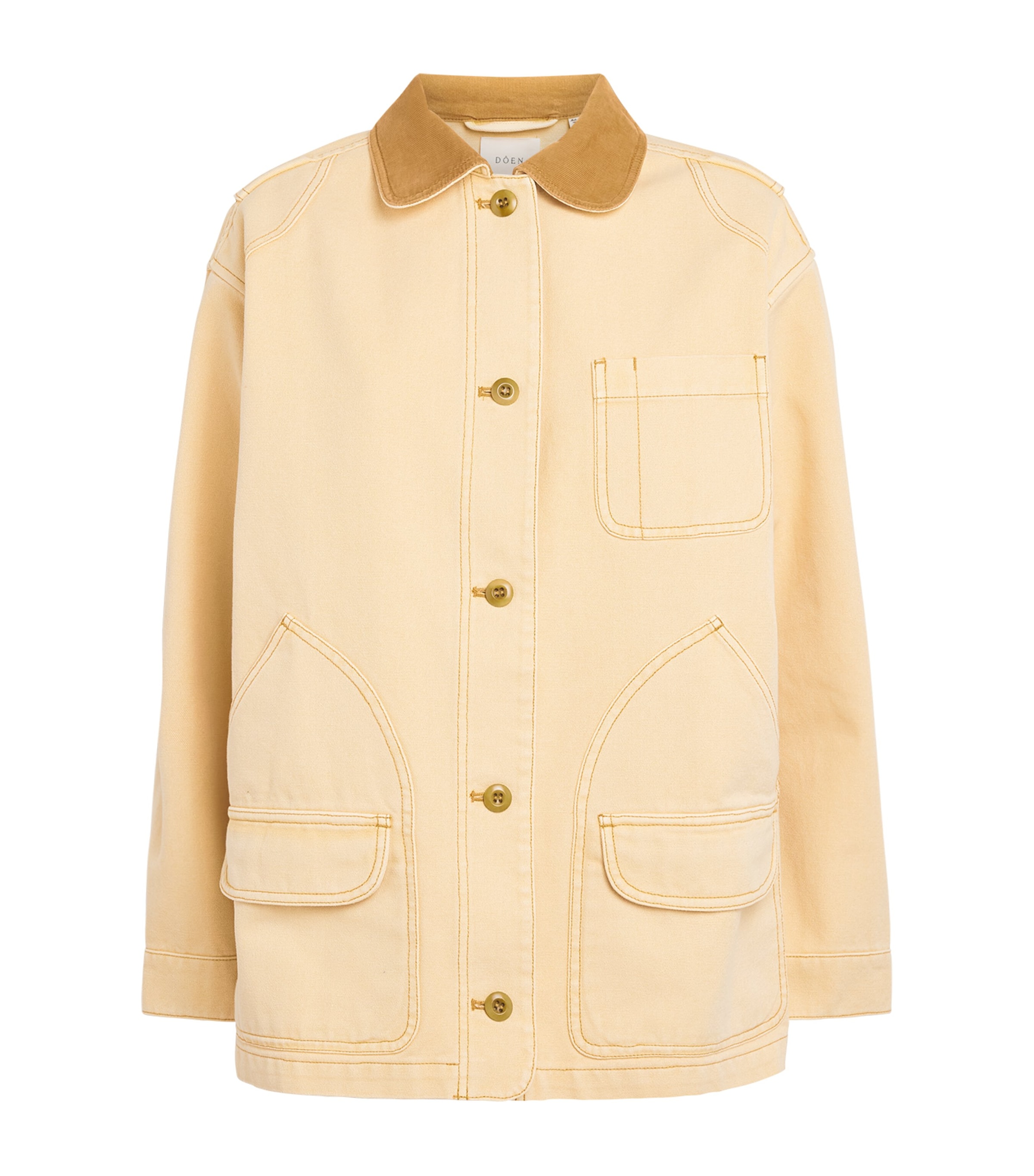 DÔEN Womens Cotton Pascual Barn Jacket Straw Image 1