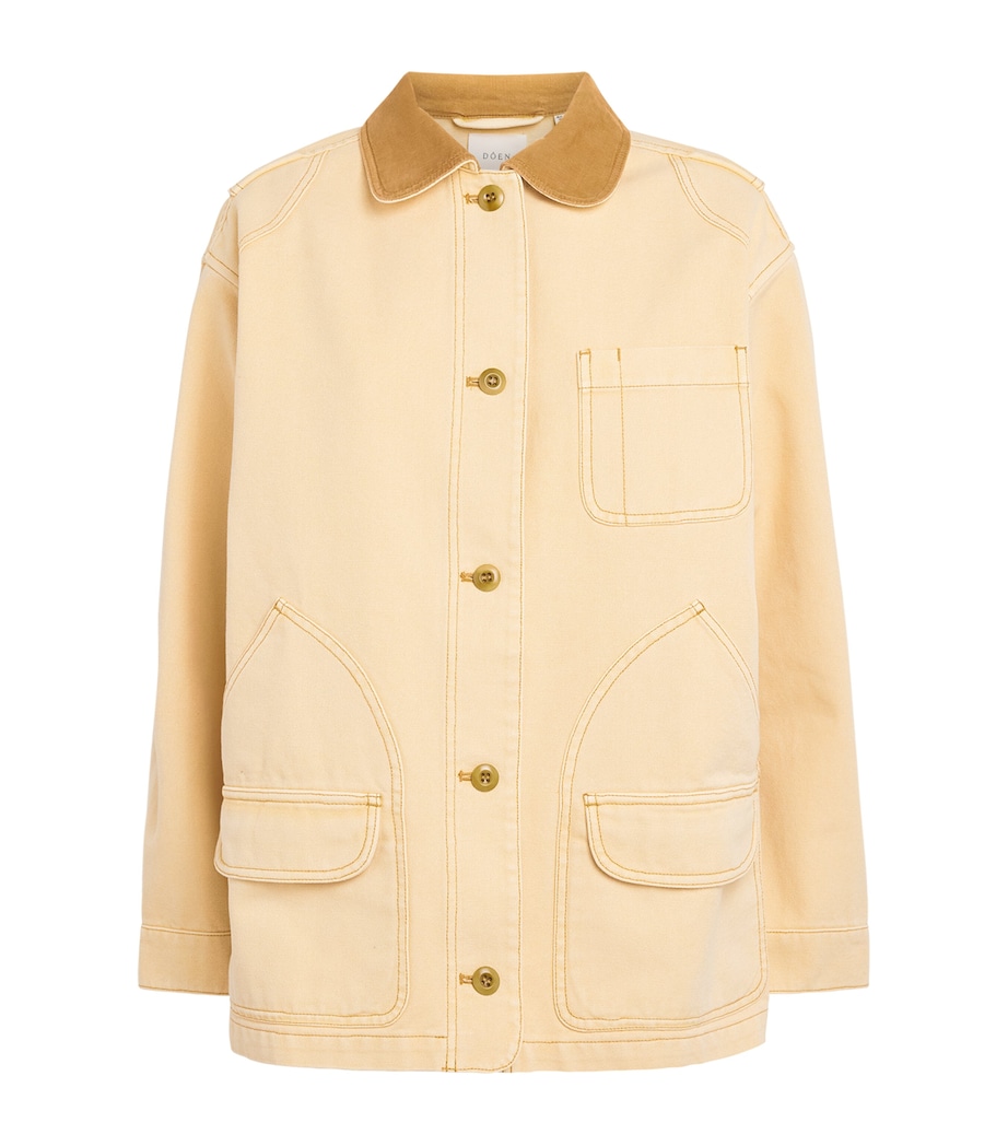 DÔEN Womens Cotton Pascual Barn Jacket Straw Image 1