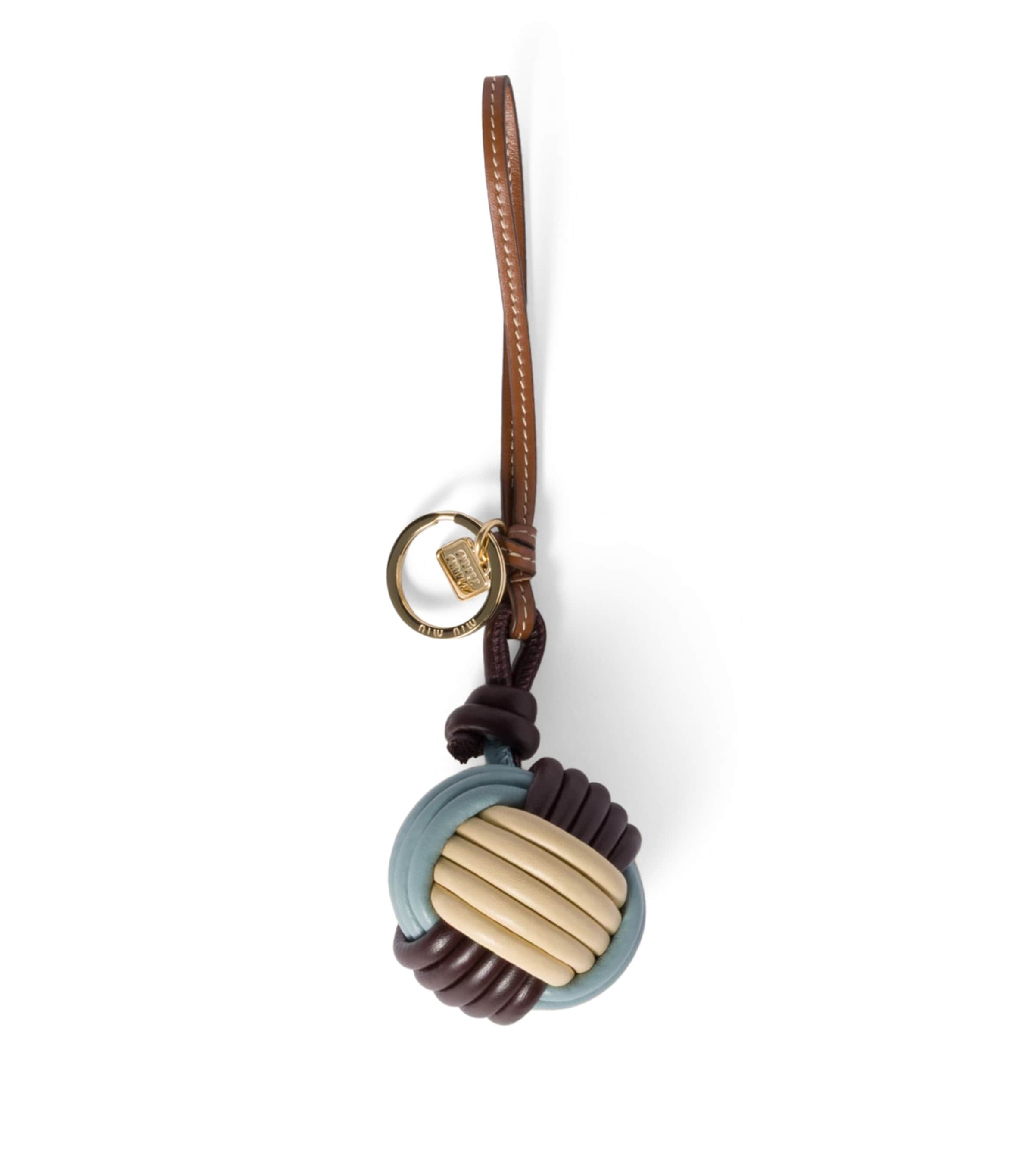 【チャーミング】 MiuMiu Leather keychain trick チャーム Miu Miu Leather Trick Charm | Harrods UK