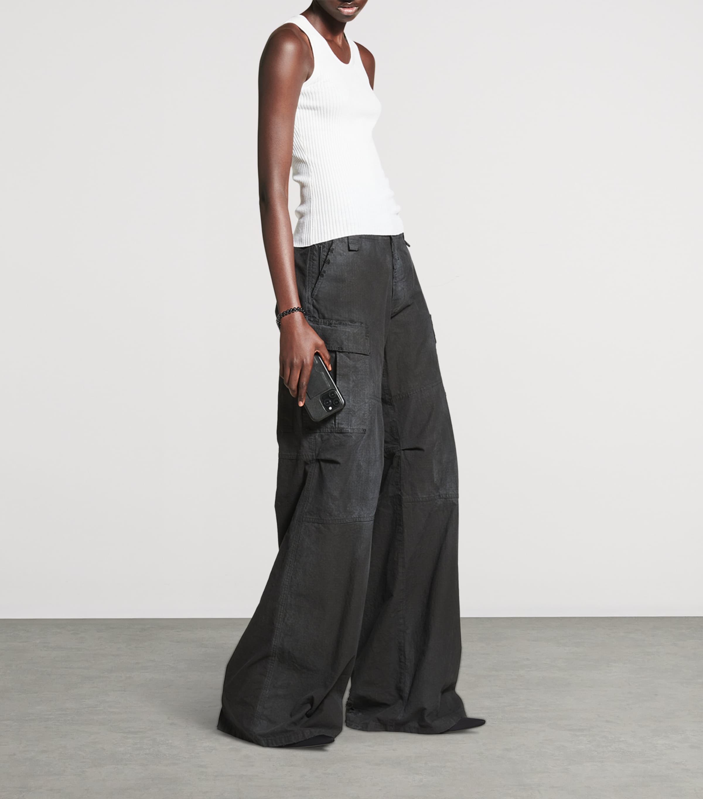 Balenciaga Womens Wool-Blend Tank Top Image 3