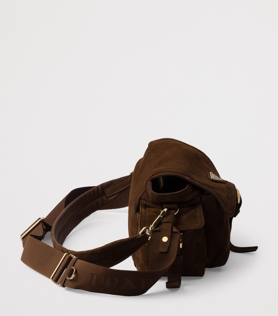 Medium Suede Explore Shoulder Bag F0324 Image 6