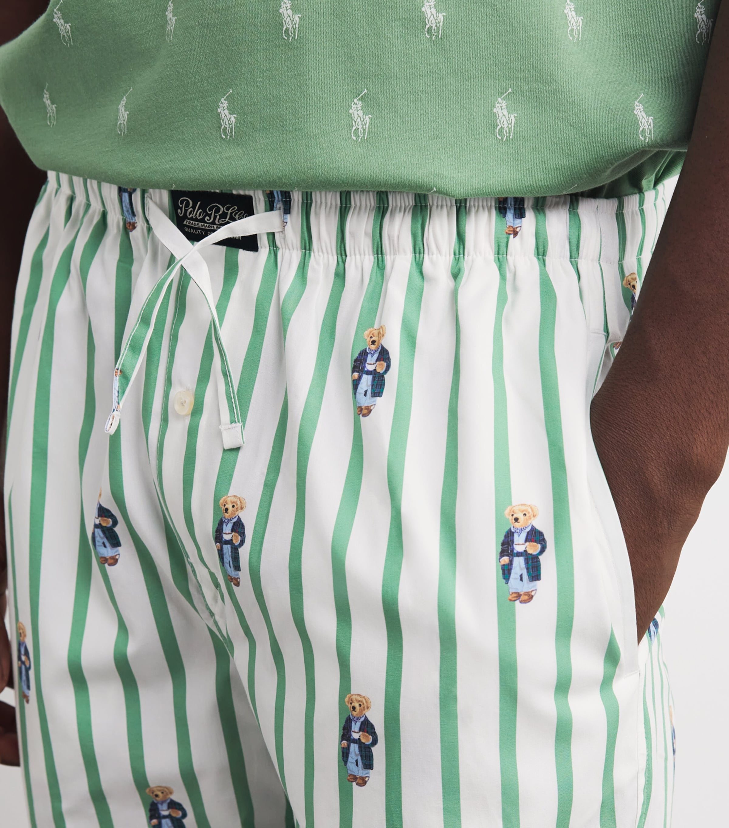 Cotton Polo Bear Pyjama Trousers FAIRWAY GLEN NVY Image 4