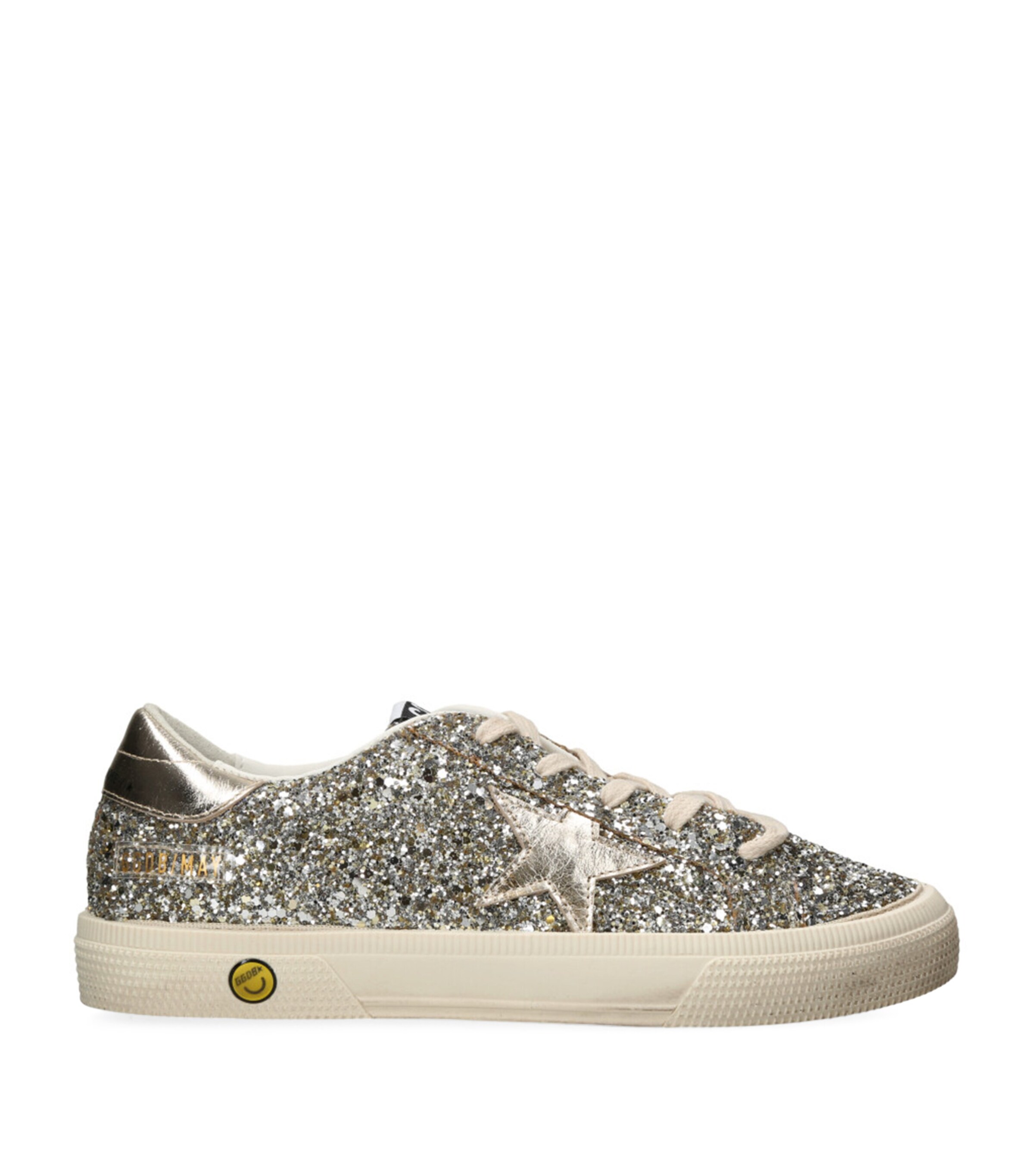 Golden Goose Gold Glitter May Sneakers Harrods UK - Main Image