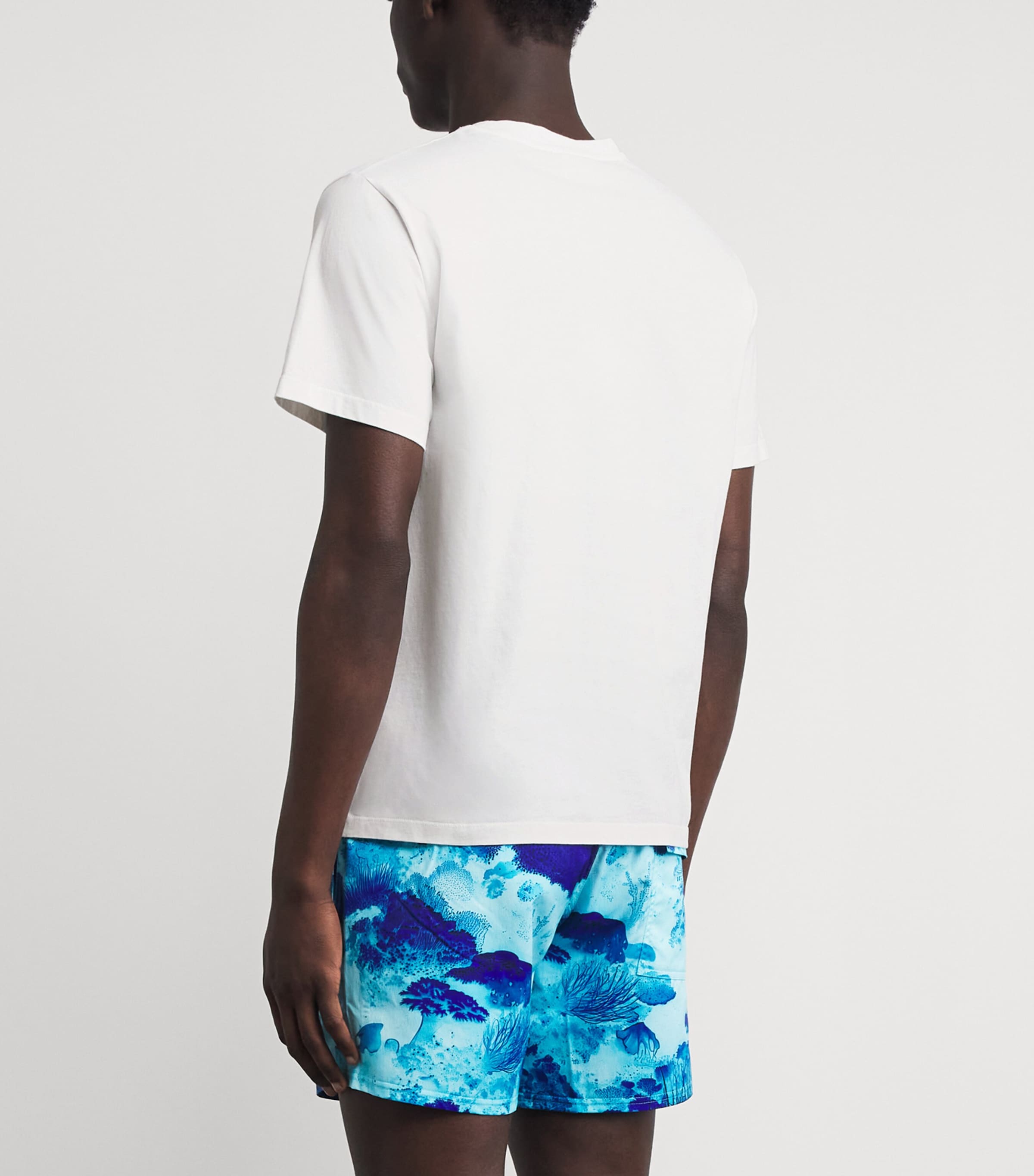 Vilebrequin Mens Organic Cotton Turtle T-Shirt Blanc Image 5